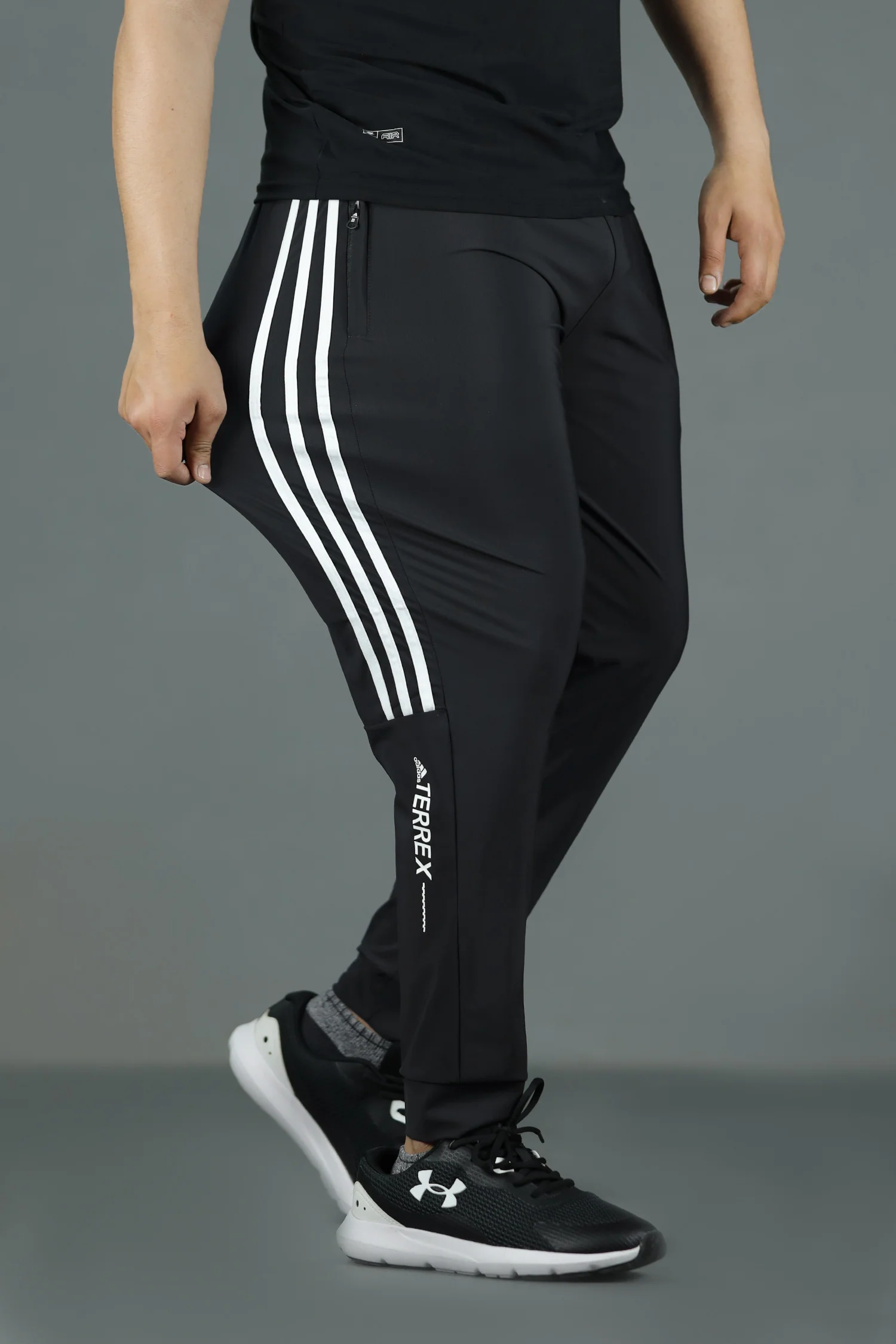 Adds 3 Strips Terrex Men's Dry-Fit Trouser In Black - Image 3