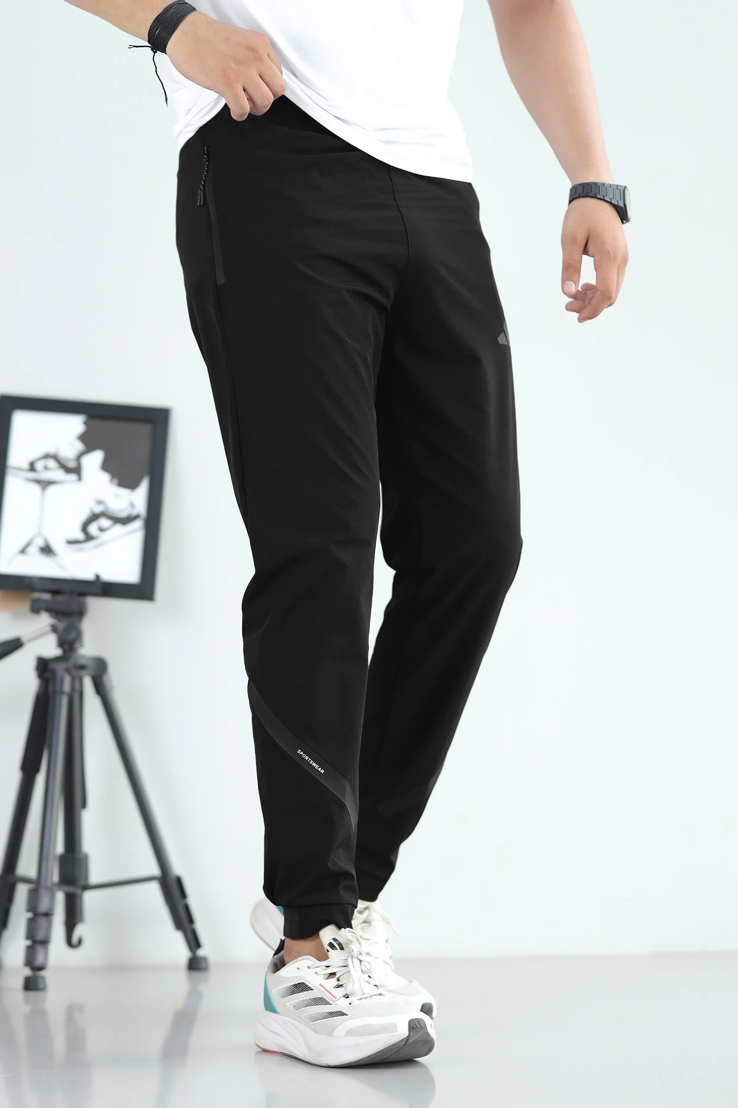 Adds Bottom Stripes Micro Premium Sportswear Trouser - Image 15