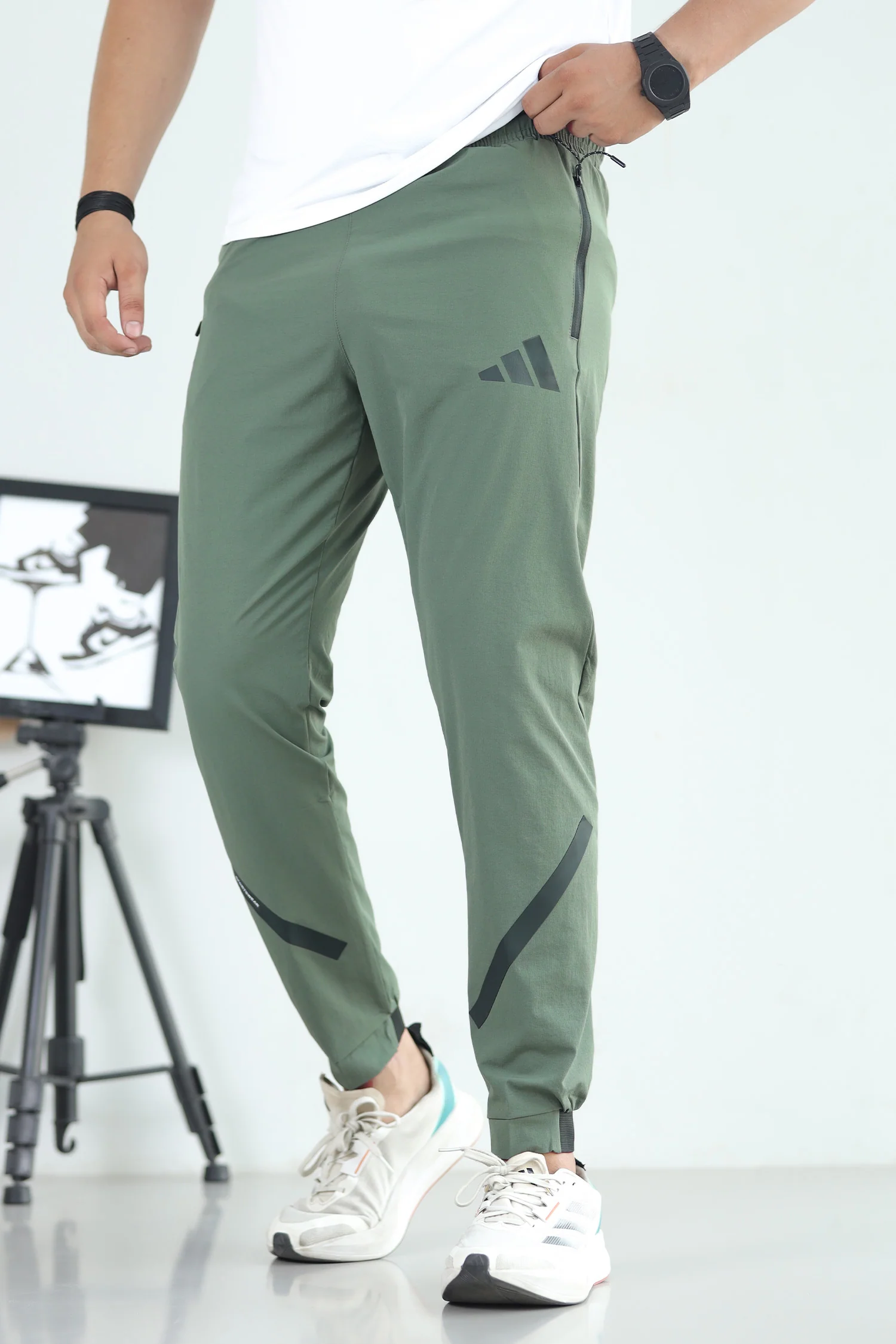 Adds Bottom Stripes Micro Premium Sportswear Trouser - Image 7