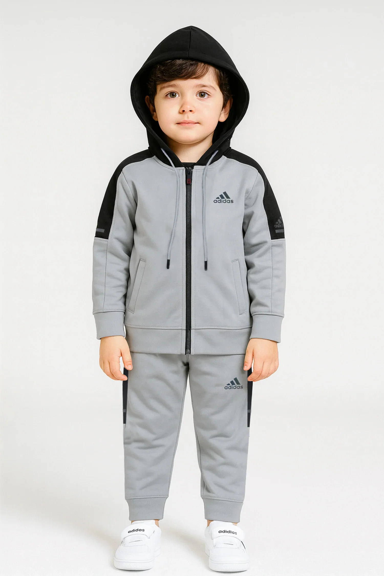 Adds Essential Performance Hooded Unisex Kids Tracksuit - Image 17