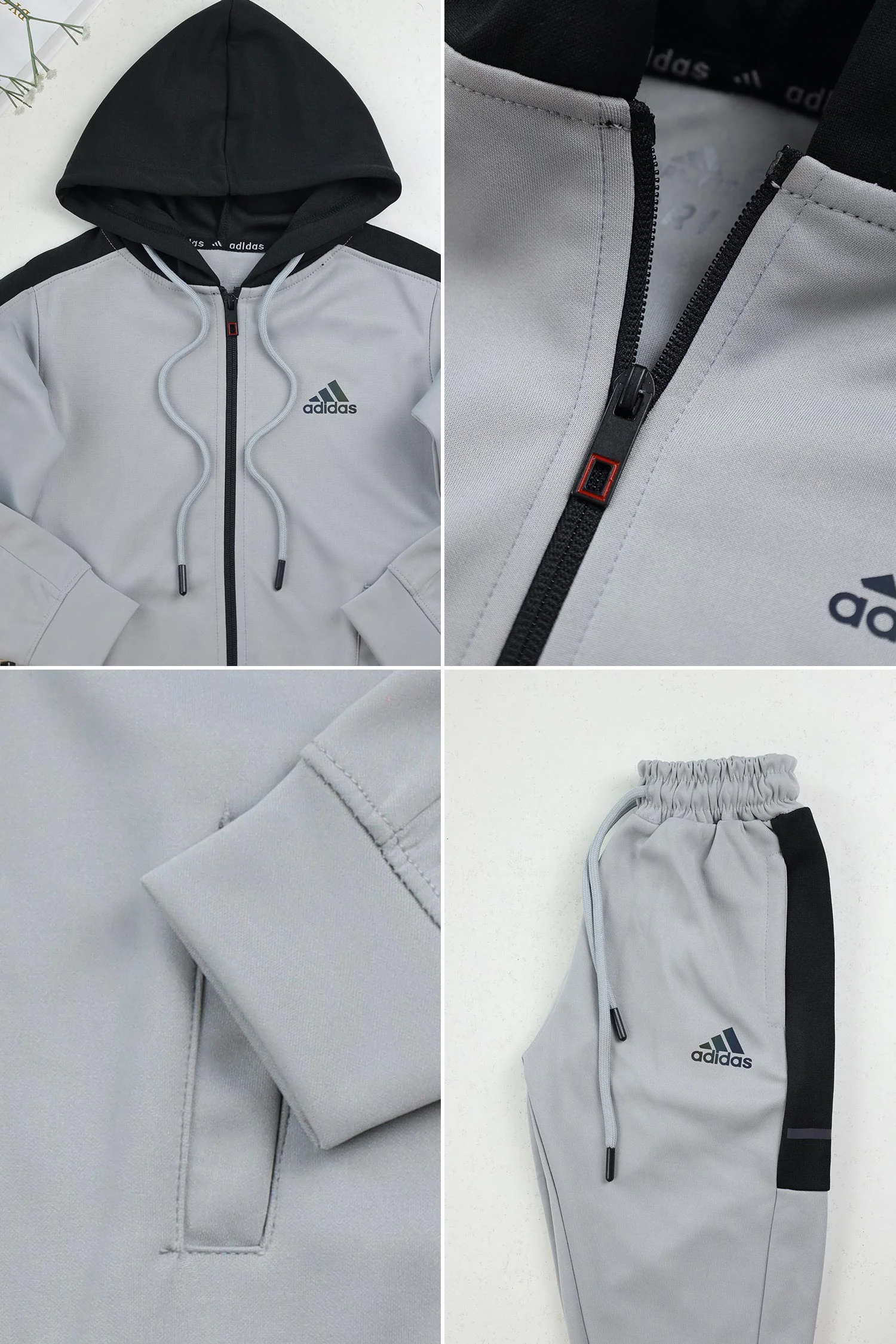 Adds Essential Performance Hooded Unisex Kids Tracksuit - Image 20
