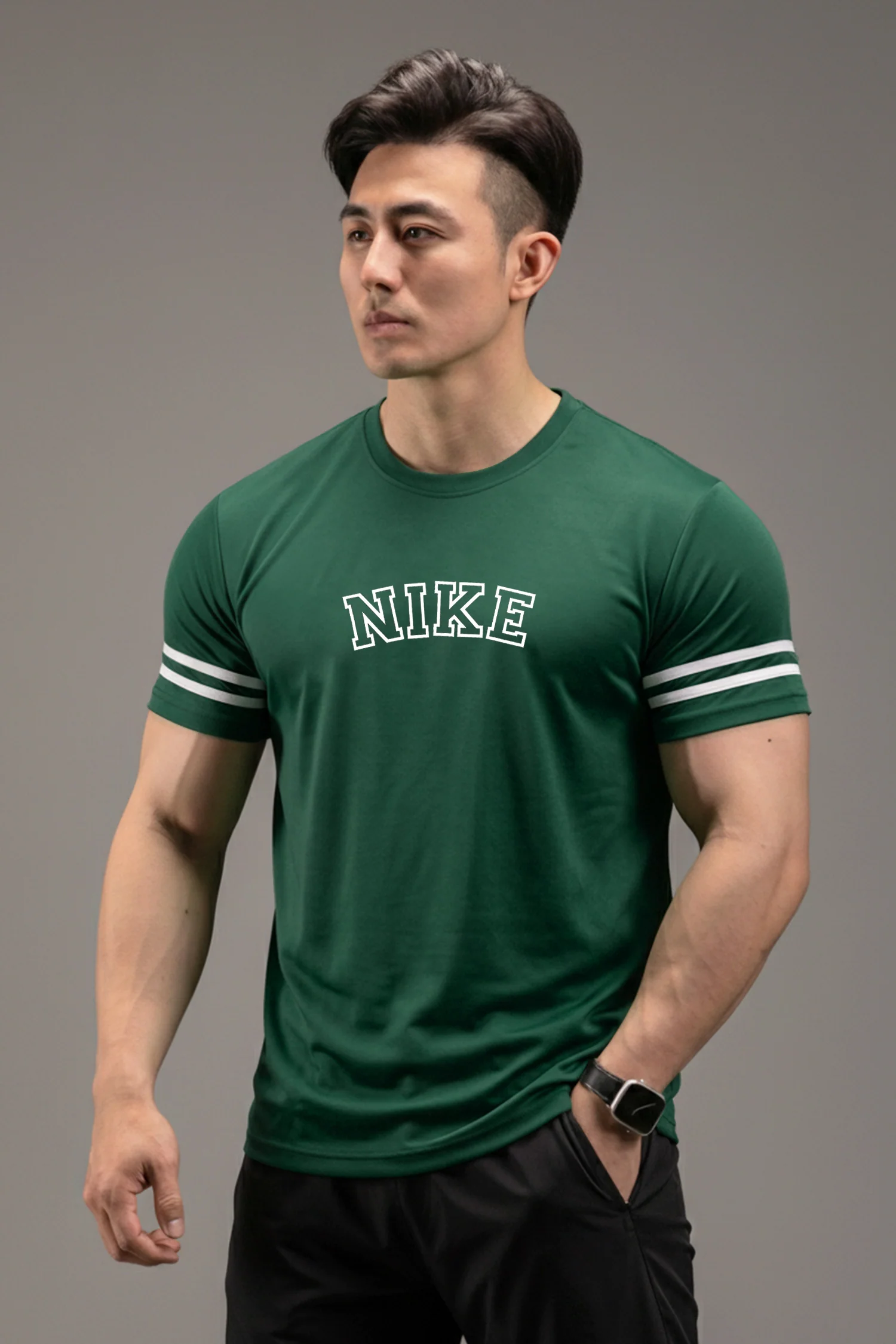 Nke Power Stretch Quick-Dry Round Neck T-Shirt