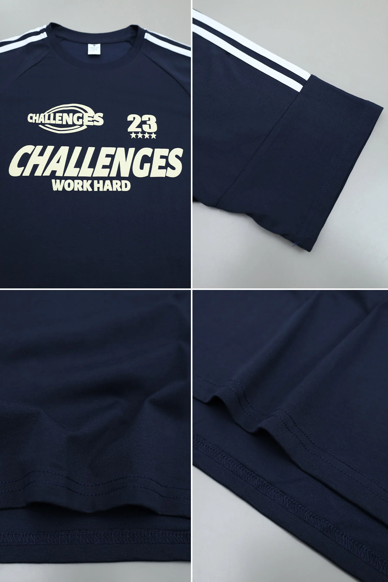 Athletic Inspired Round Neck T-shirt - Image 6
