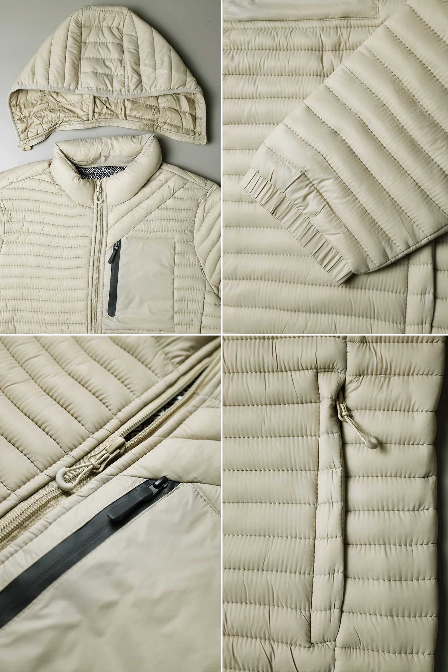 Best Bubble Men's Imported Puffer Jacket In Beige - Image 3