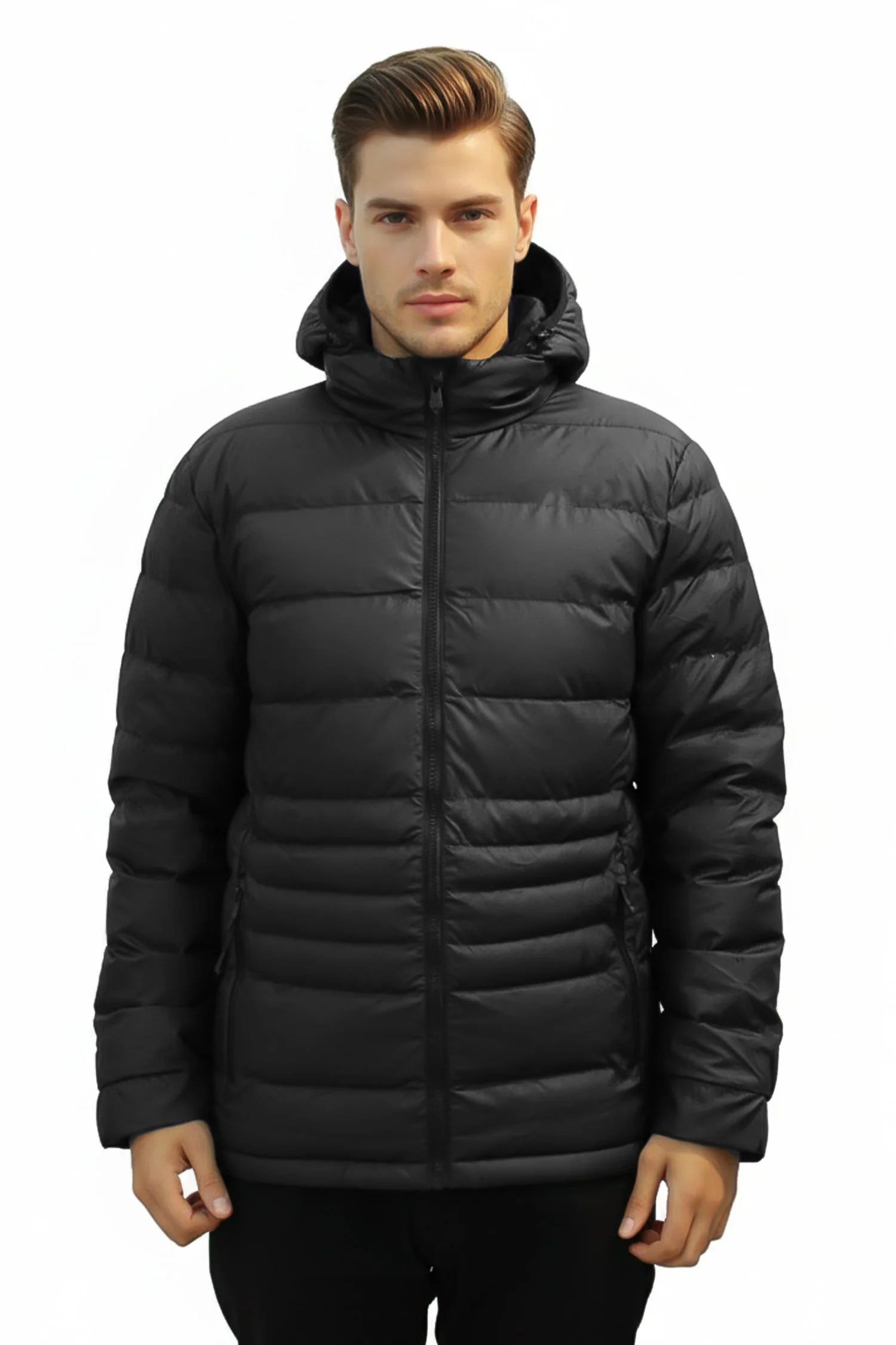 Classic Winter Down Hooded Bubble Padded Imported Puffer Jacket - Image 11