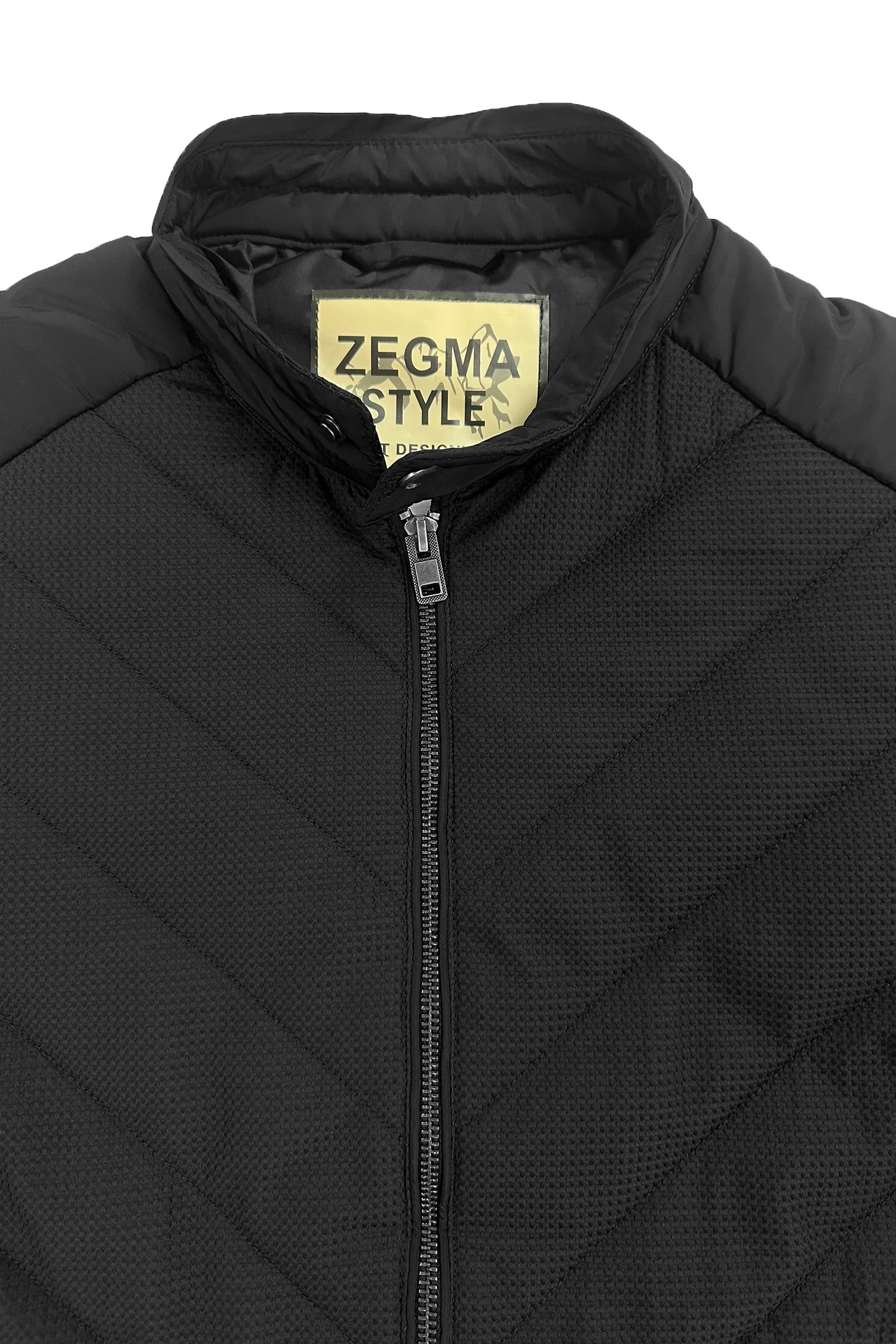 Cross Pattern Bubble Padded Imported Puffer Jacket - Image 13