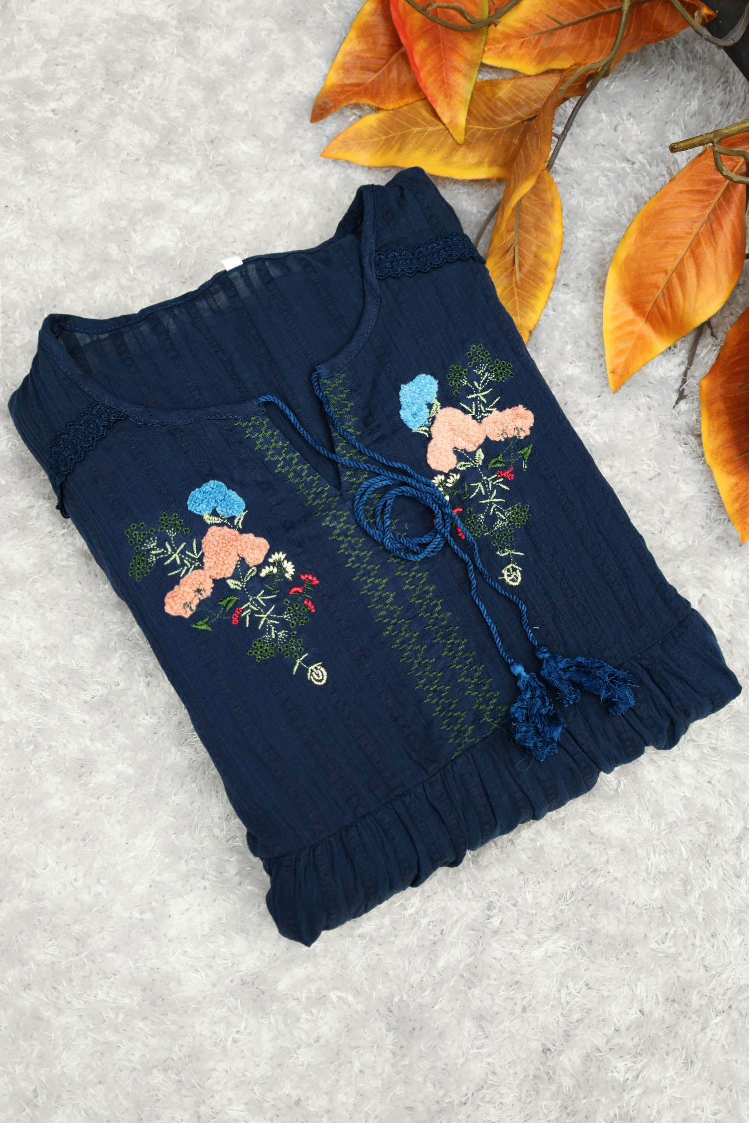 Embroidered Design Dooria Style Turkish Imported Top - Image 4