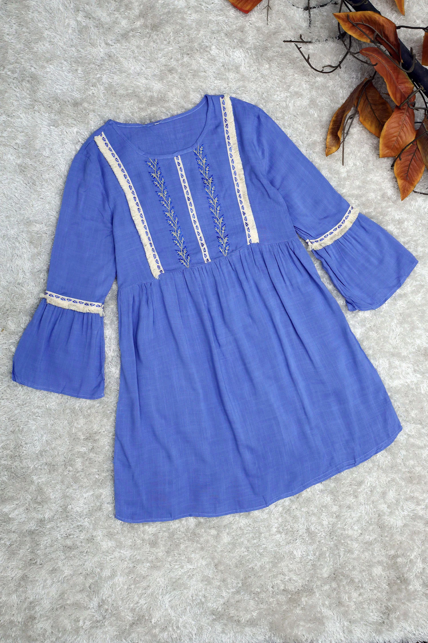 Embroidered Design Floral Motif Turkish Imported Top - Image 16