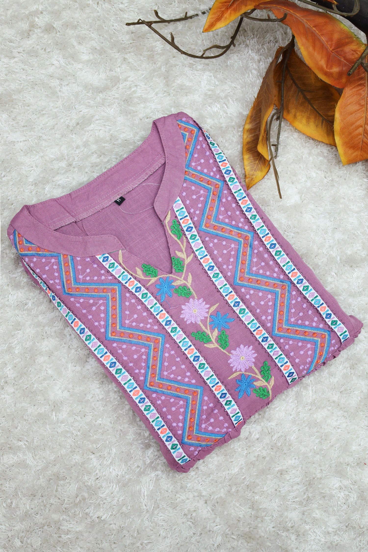 Embroidered Design Flower Pattern Turkish Imported Top - Image 19
