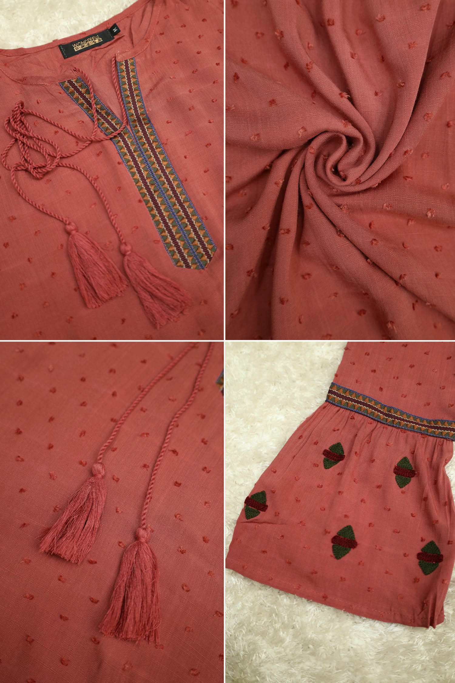 Embroidered Design Self Phulkari Turkish Imported Top - Image 15