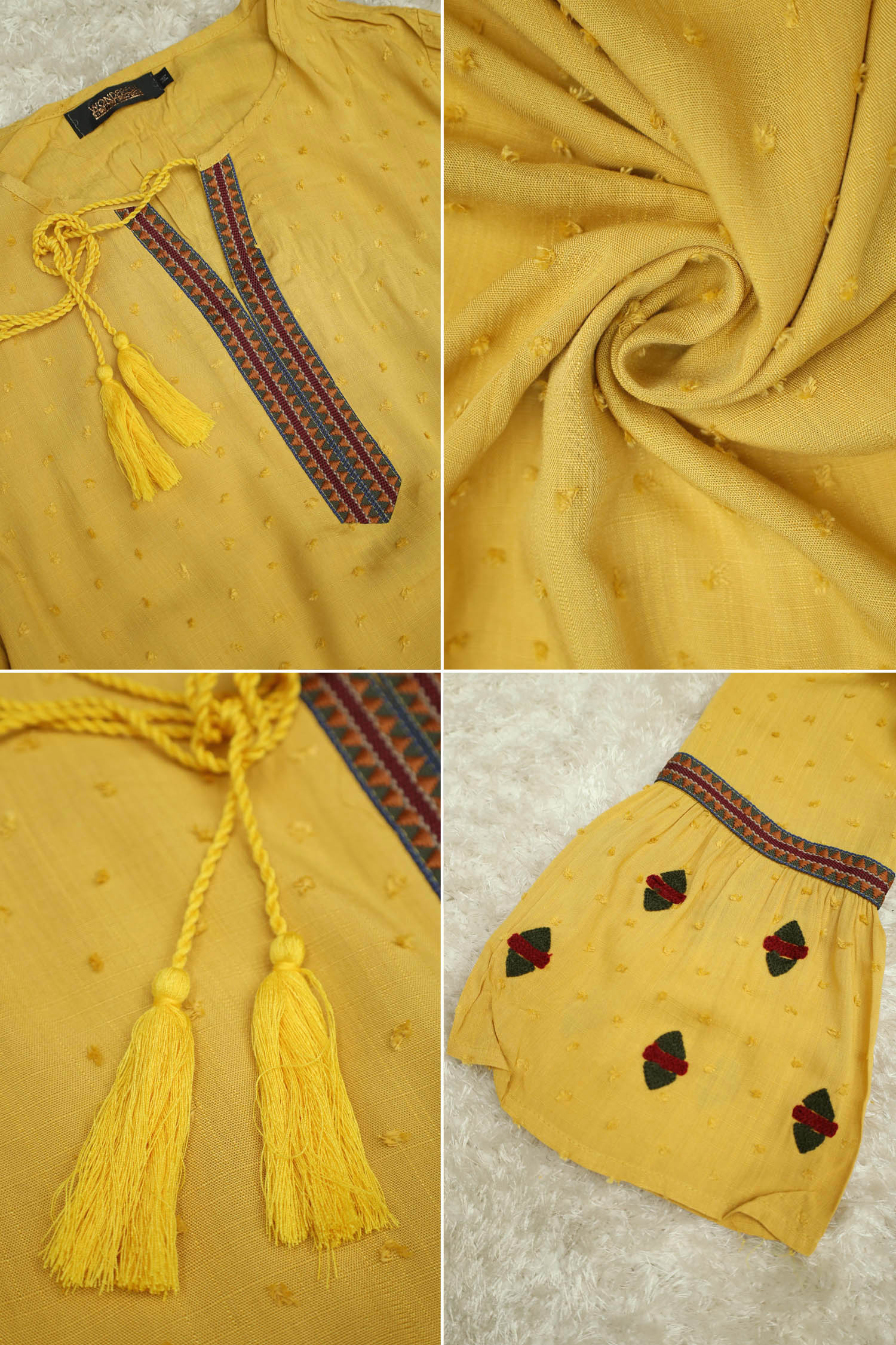 Embroidered Design Self Phulkari Turkish Imported Top - Image 5