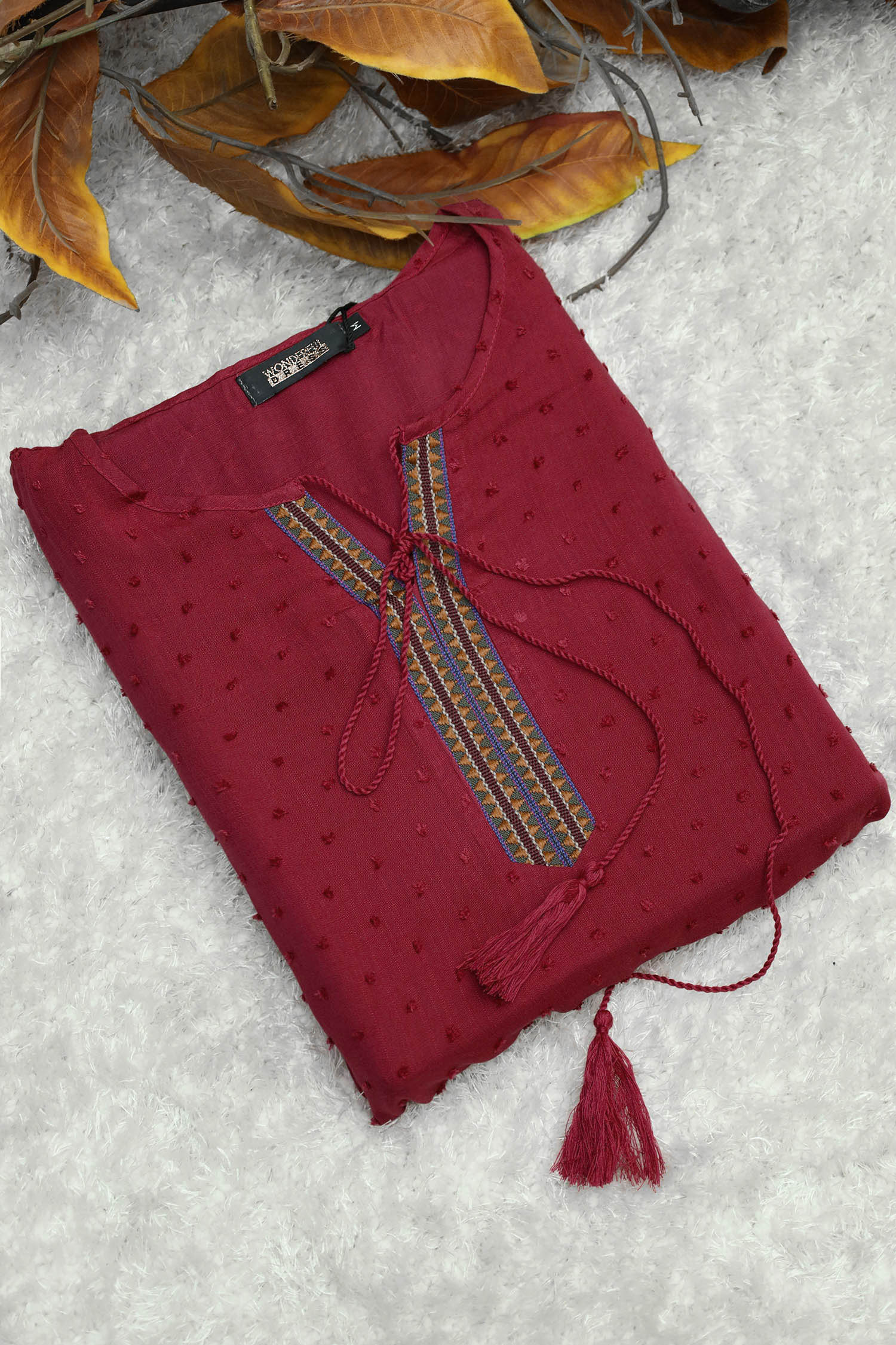 Embroidered Design Self Phulkari Turkish Imported Top - Image 9