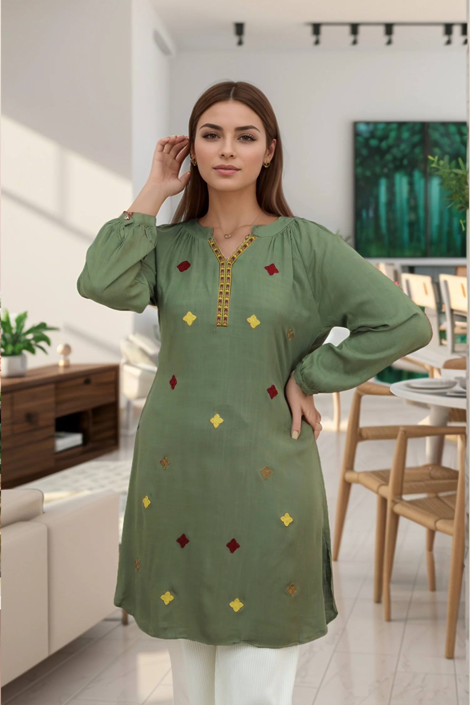 Embroidered Design Timeless Charm Turkish Imported Top - Image 12