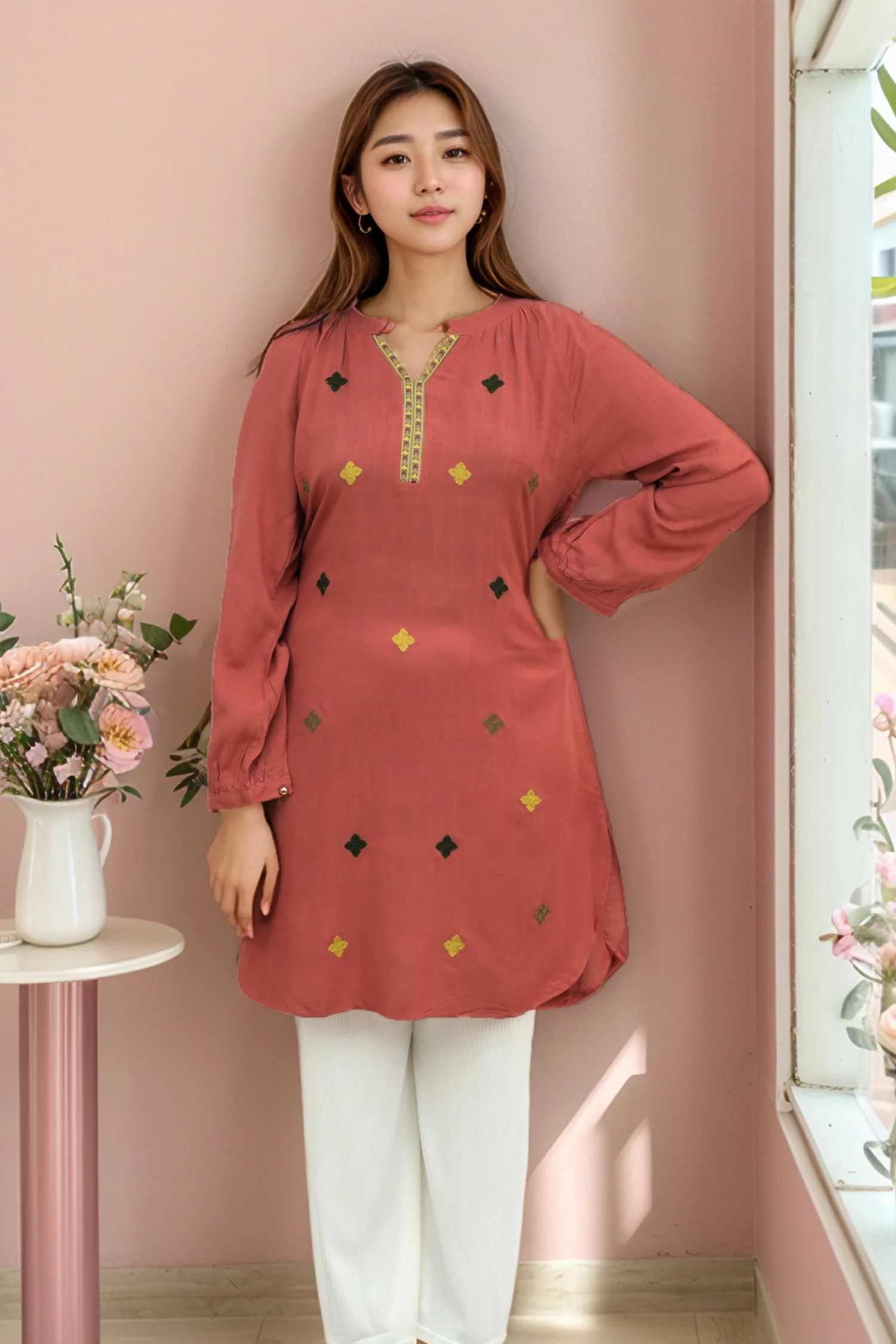 Embroidered Design Timeless Charm Turkish Imported Top - Image 2