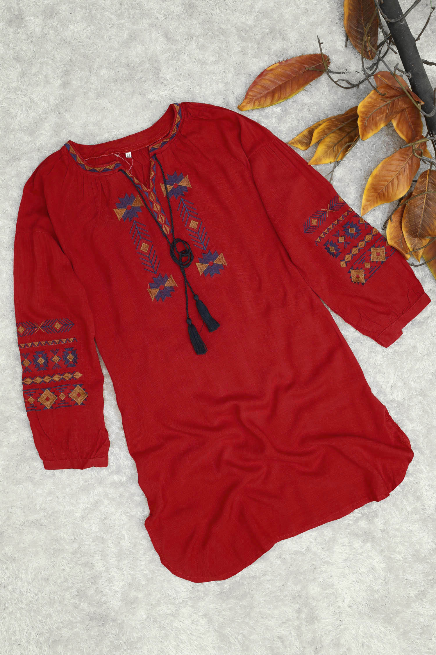 Embroidery Design Self Fabric Turkish Imported Top - Image 13