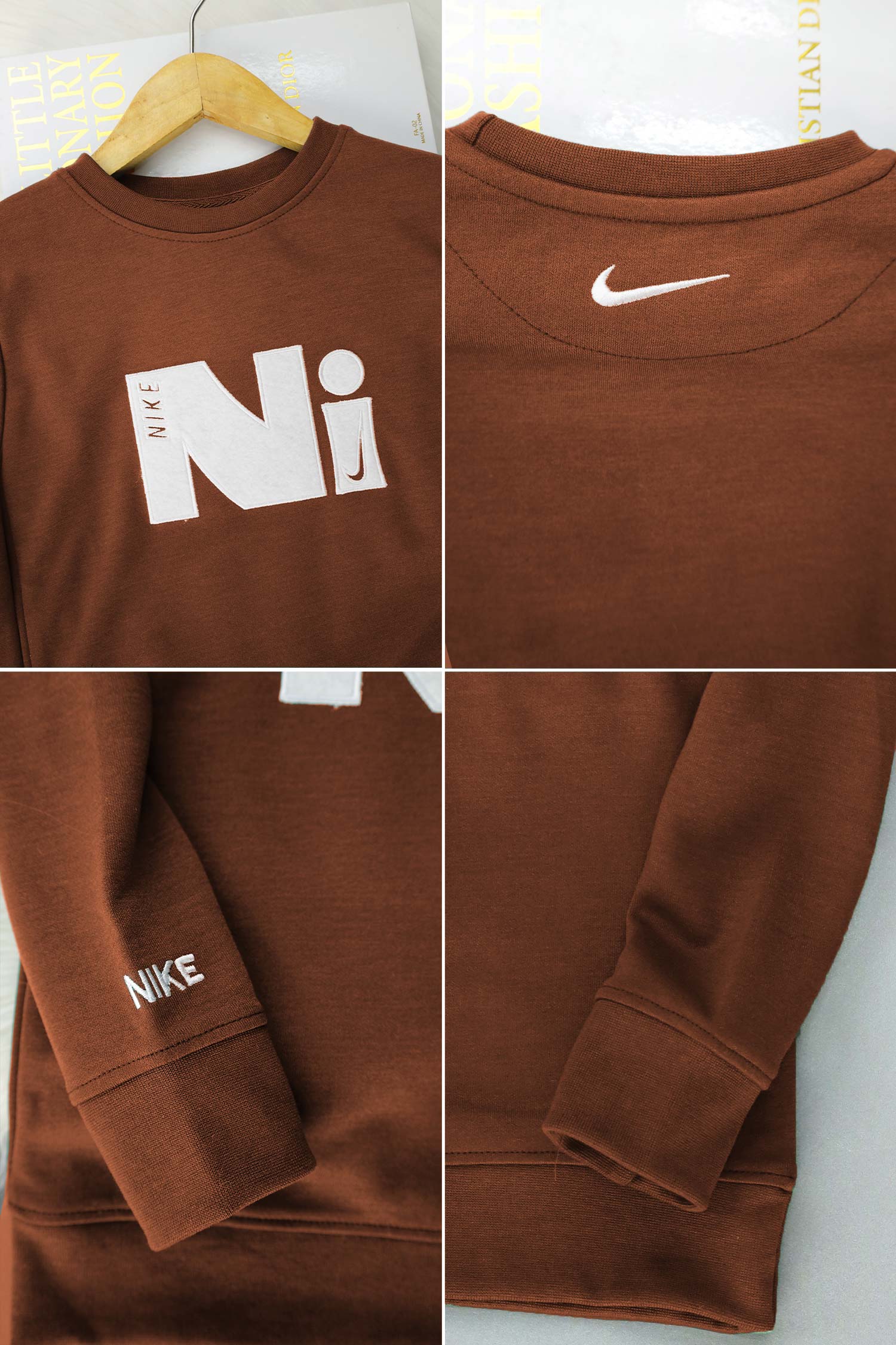 Nke Minimal Block Round Neck Unisex Kids Sweatshirt - Image 6