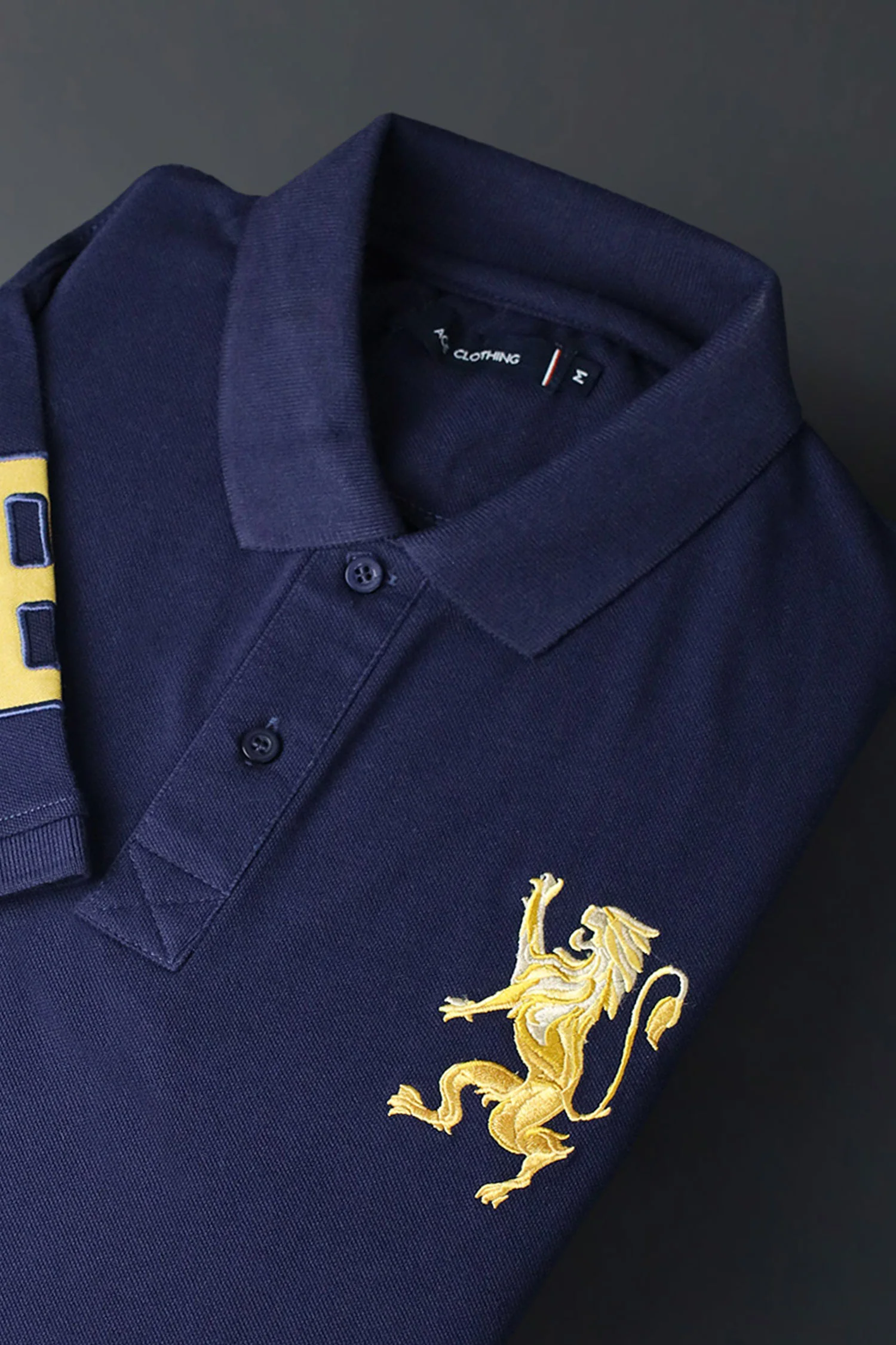 Grdno Refined Fit Men's Polo Shirt In Navy Blue - Image 3