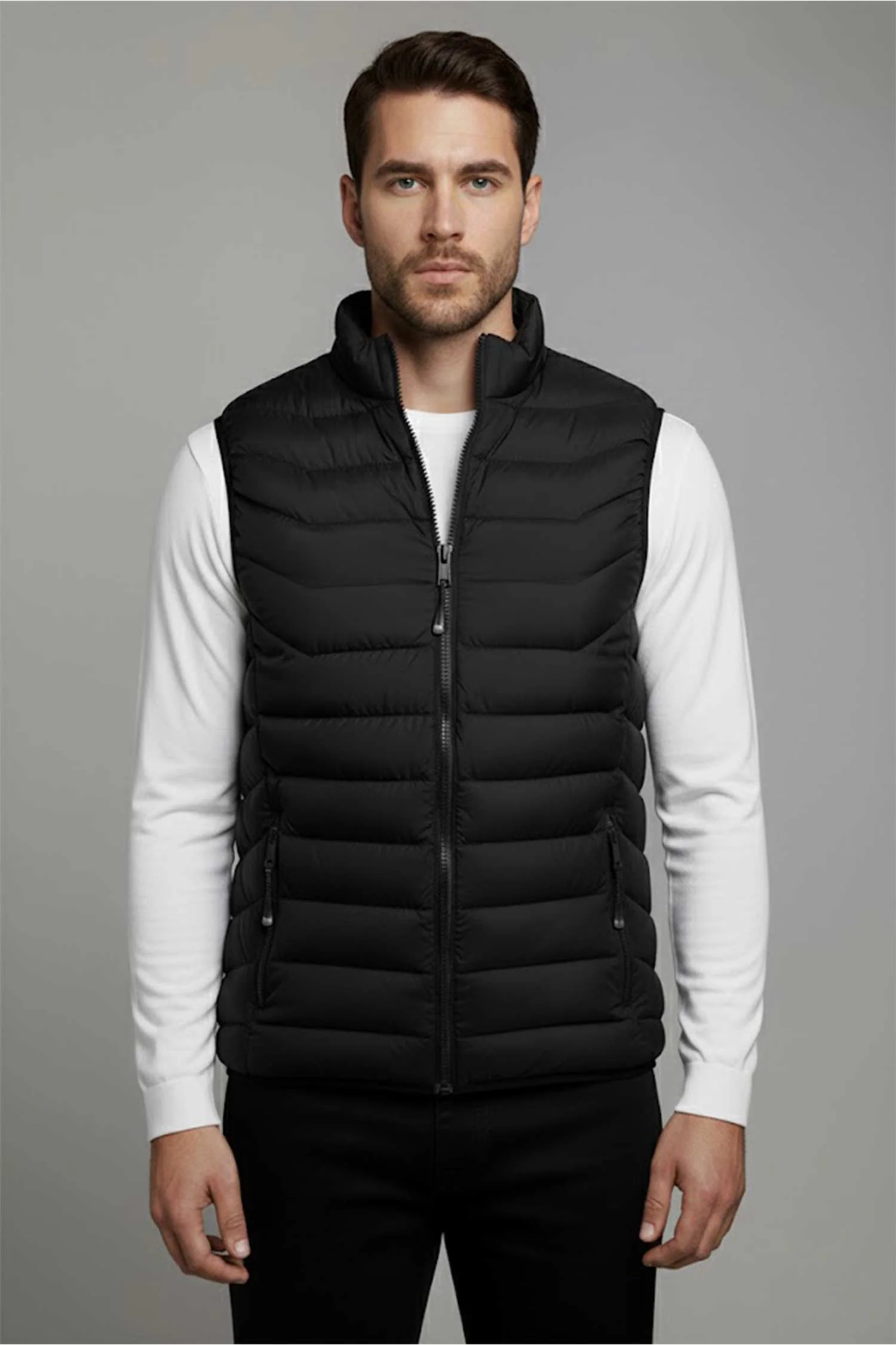 Hollow Padded Imported Men's Gilet - Image 10
