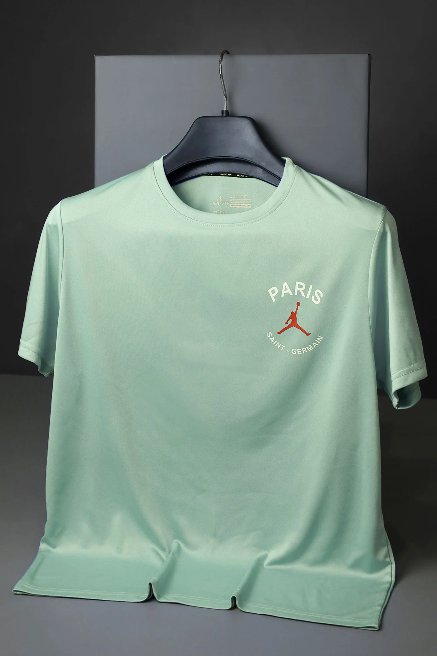 Jrdn Paris Slogan Edition Dry-FitĀ Tee In Light Green - Image 3