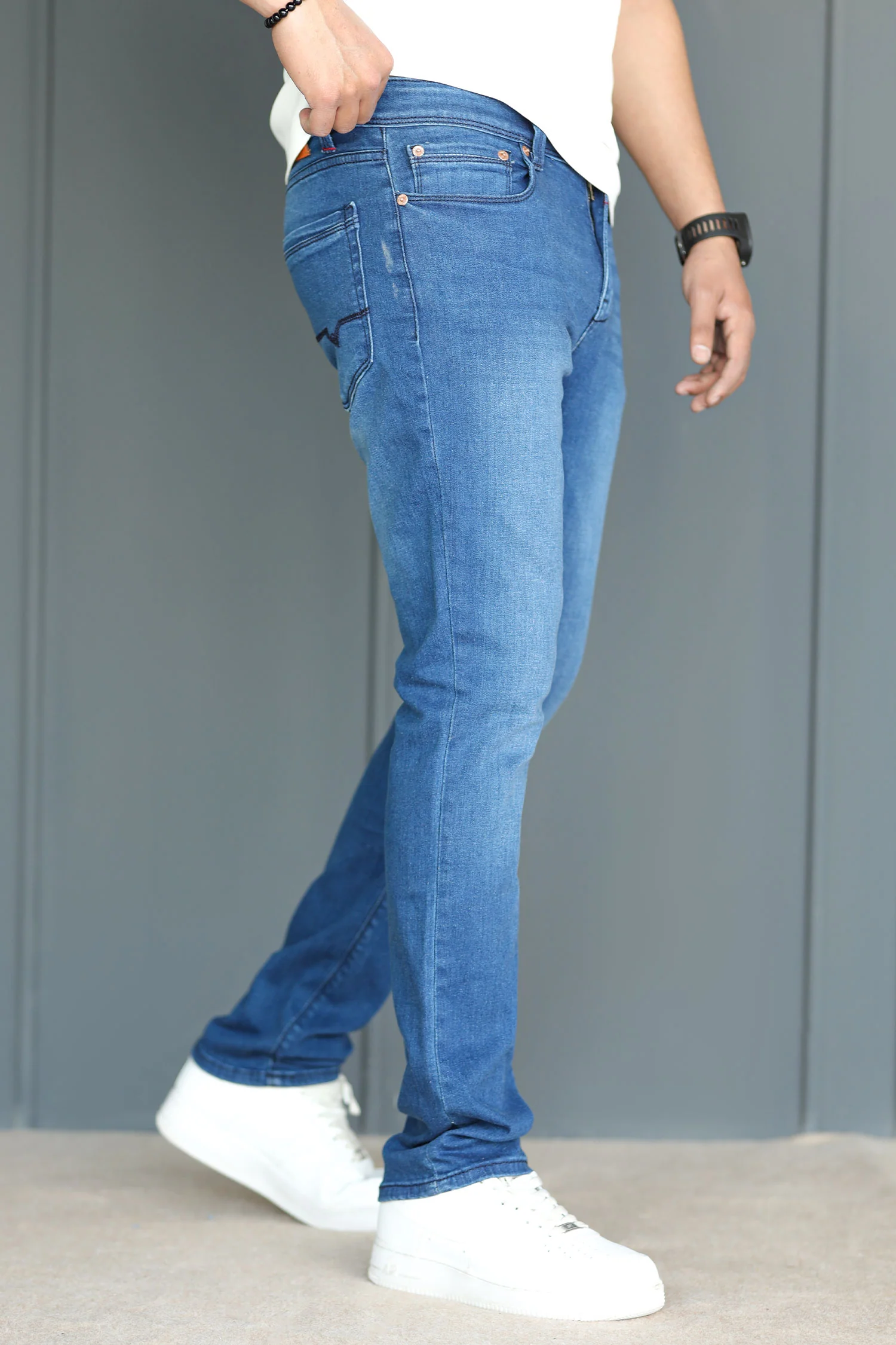 Stylish Slim Fit Turbo Jeans In Blue - Image 3