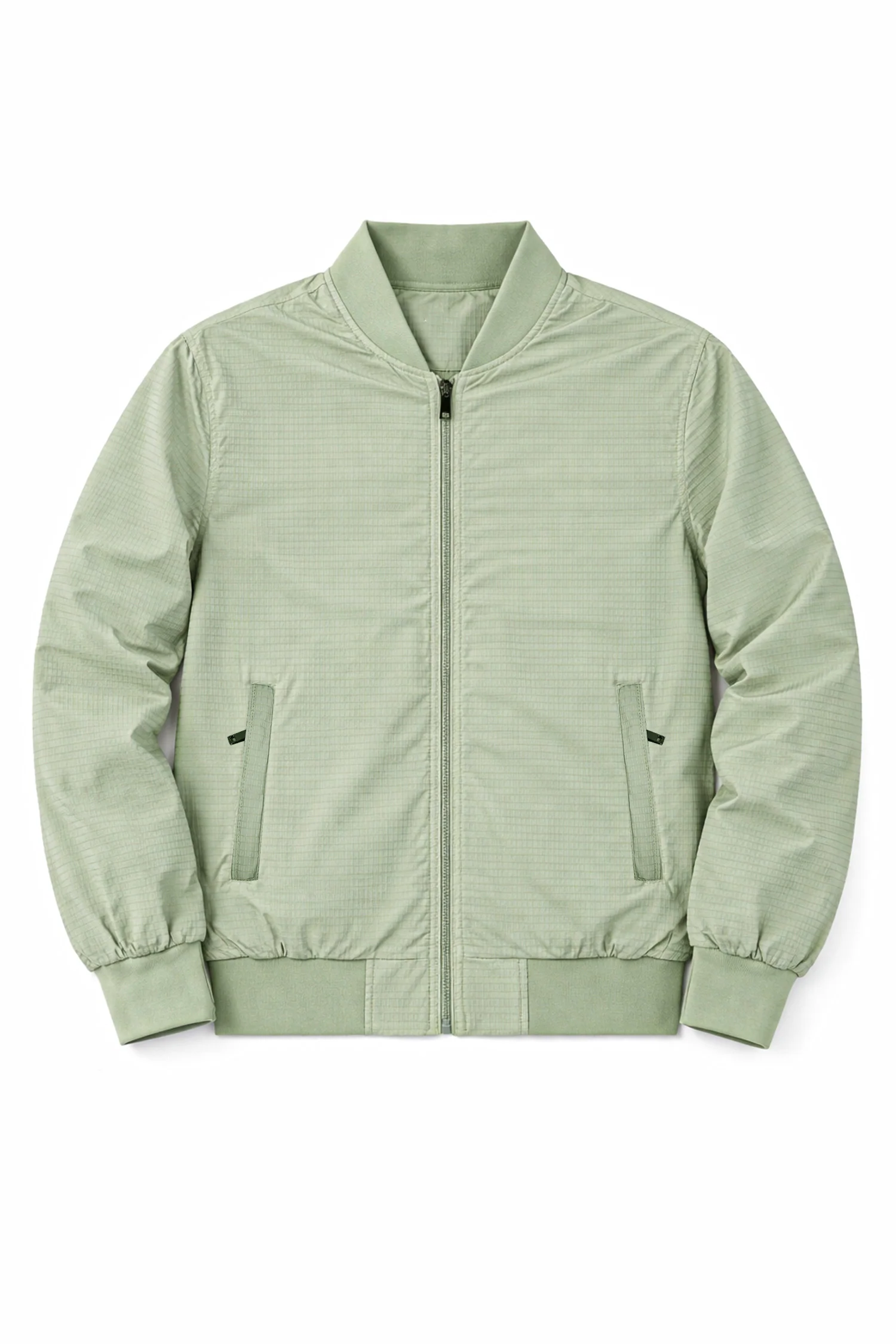 Light Texture Imported Light Weight Jacket In Light Sage - Image 2