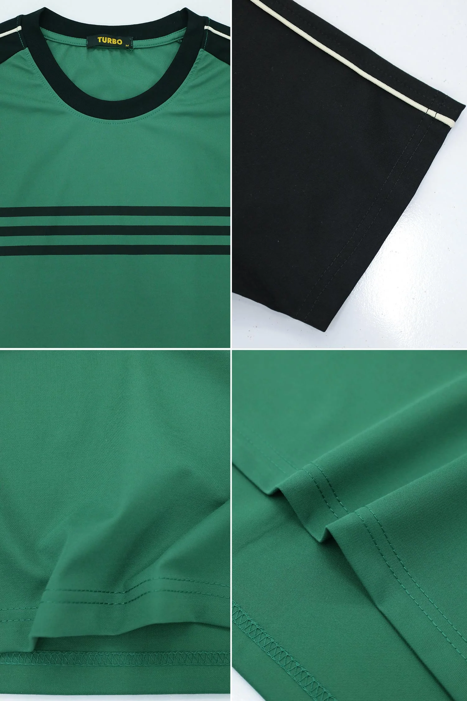 Men's 3 Strips Round Neck Tee - Image 9