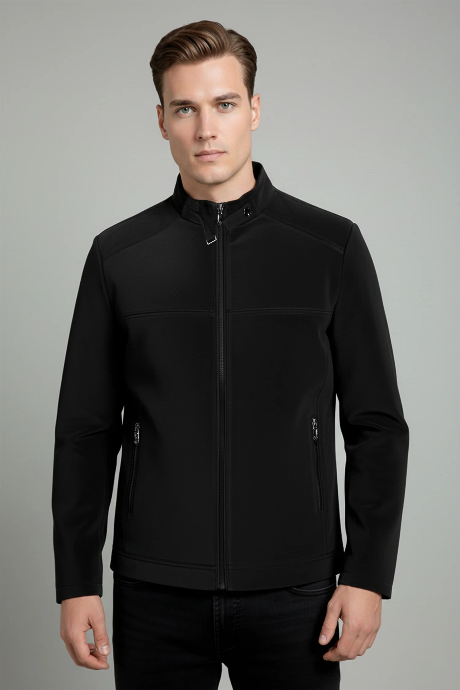Regular Fit Suede Leather Jacket - Image 10