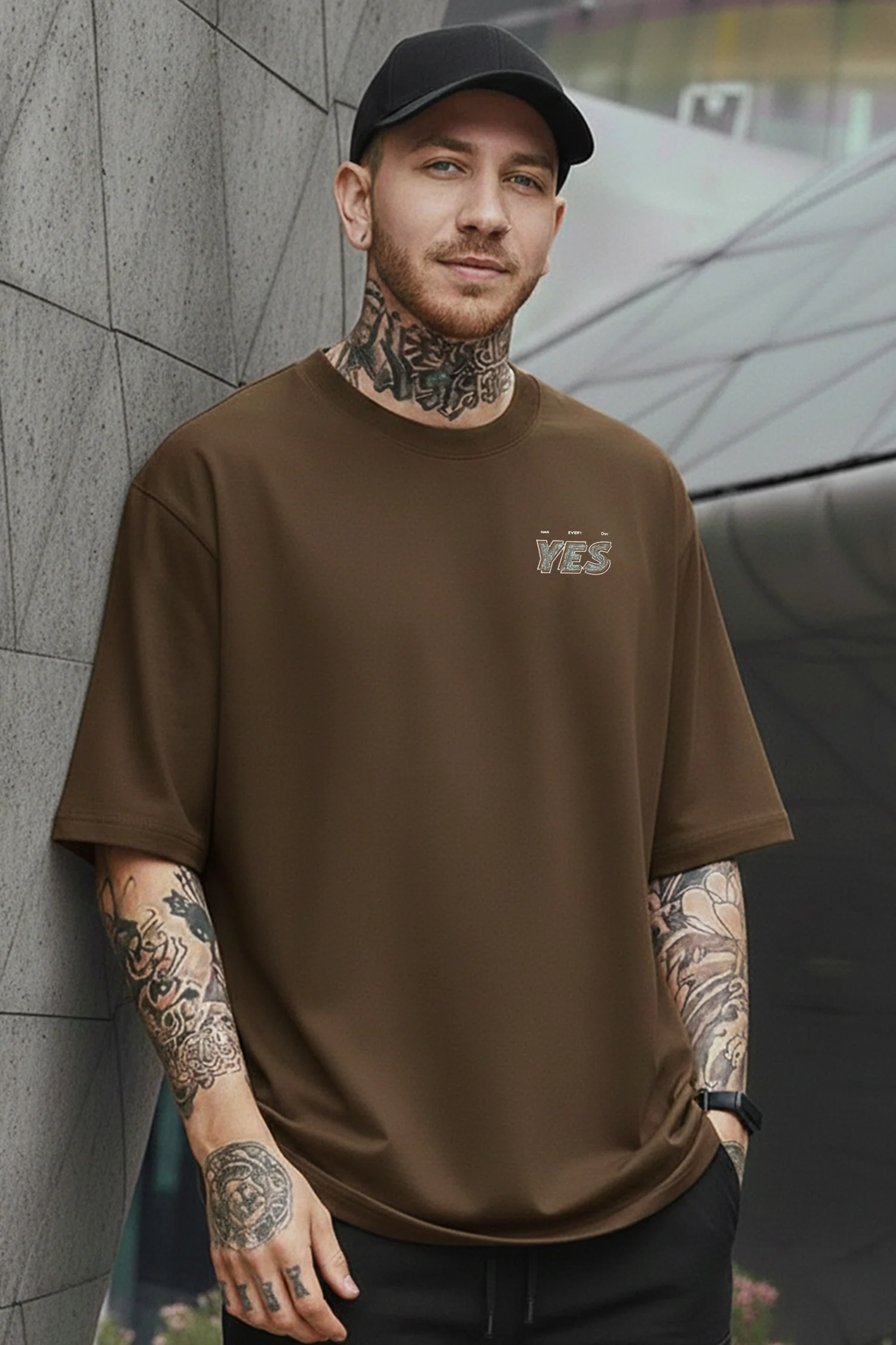 Mens Urban Fashion Round Neck T-shirt - Image 10