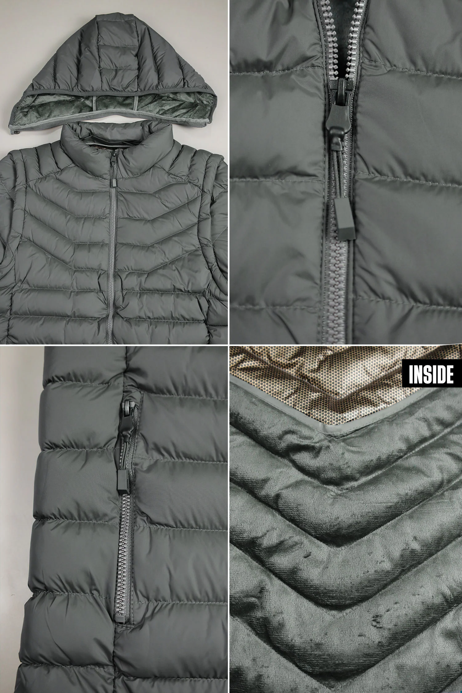 Men's Removable Arm Imported Puffer Jacket - Image 6