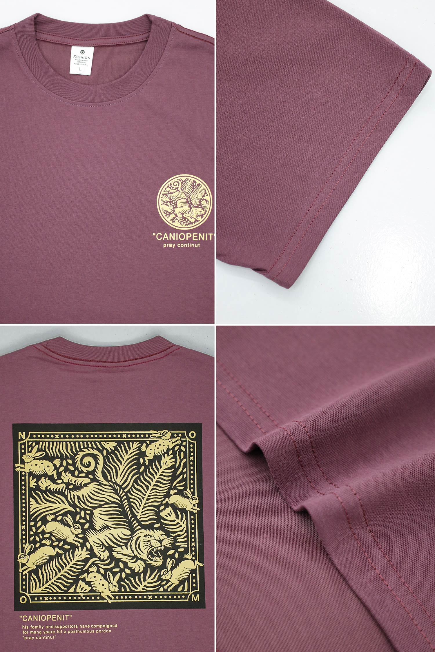 Mens Kinetic Easy Graphic Tee In Plum - Image 3