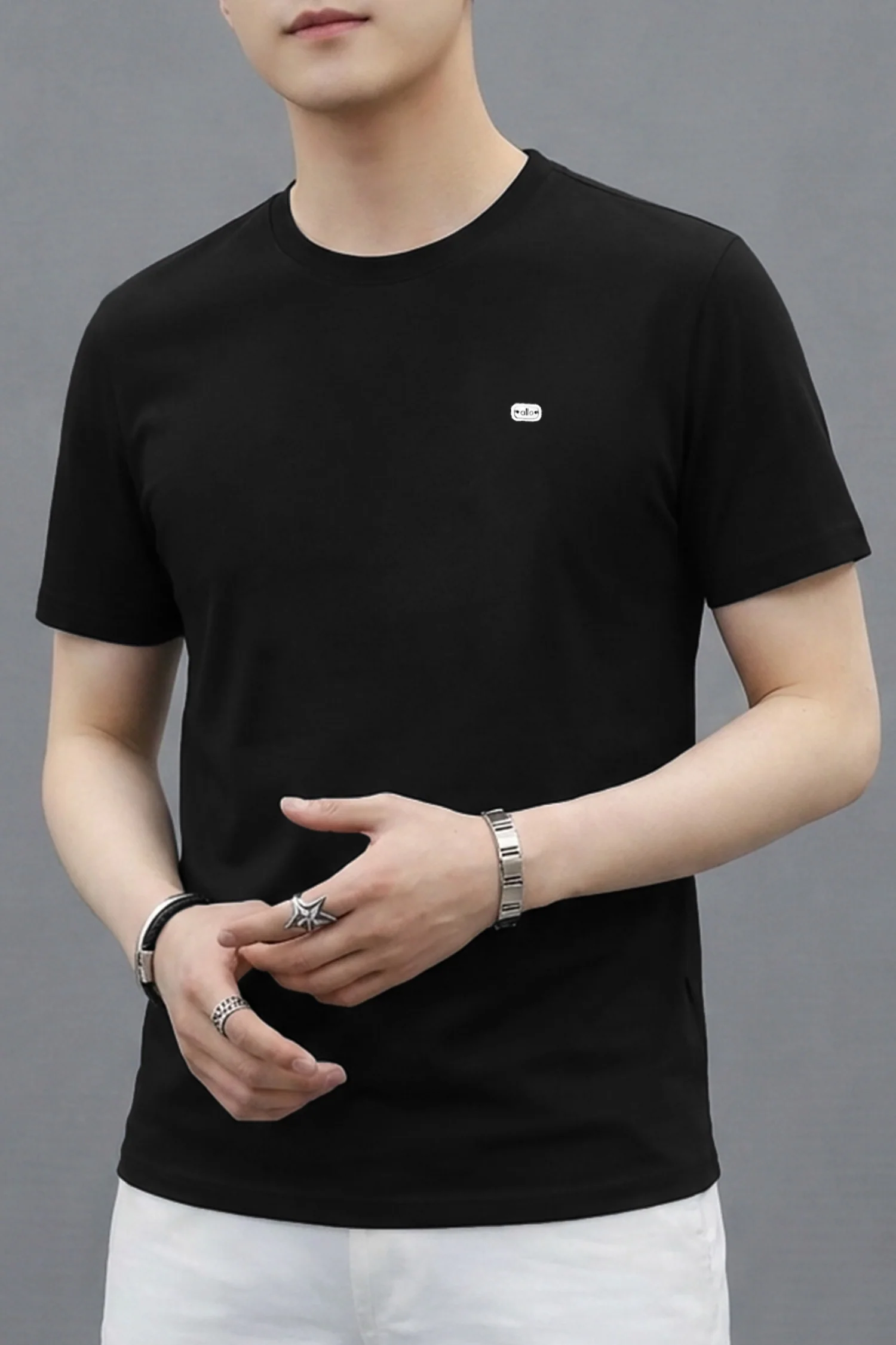 Mens Plain Wear Round Neck T-shirt - Image 10