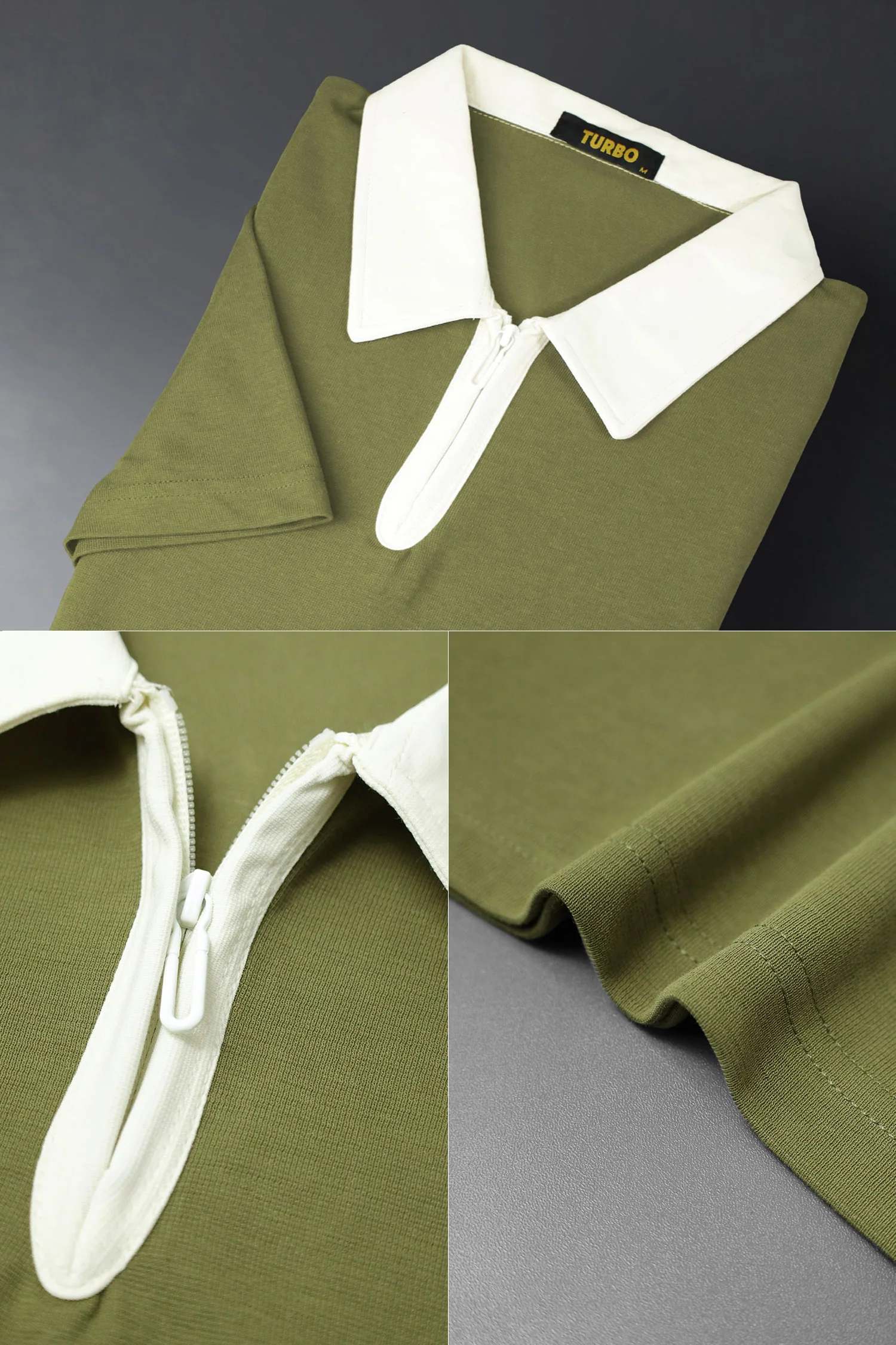Men's Minimal Design OverSize Polo Shirt - Image 3