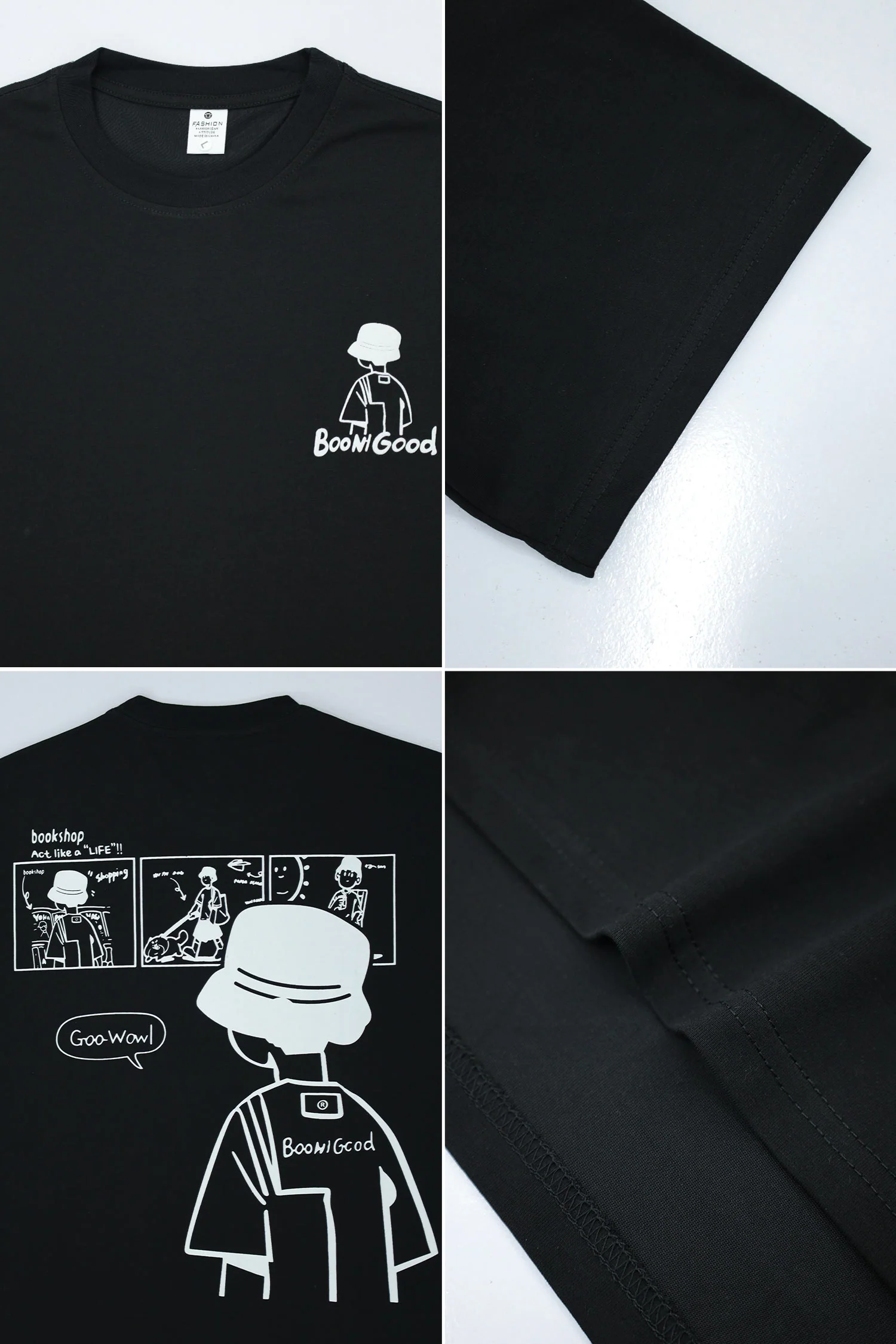 Mens Modern Impact Graphic Tee In Black - Image 4