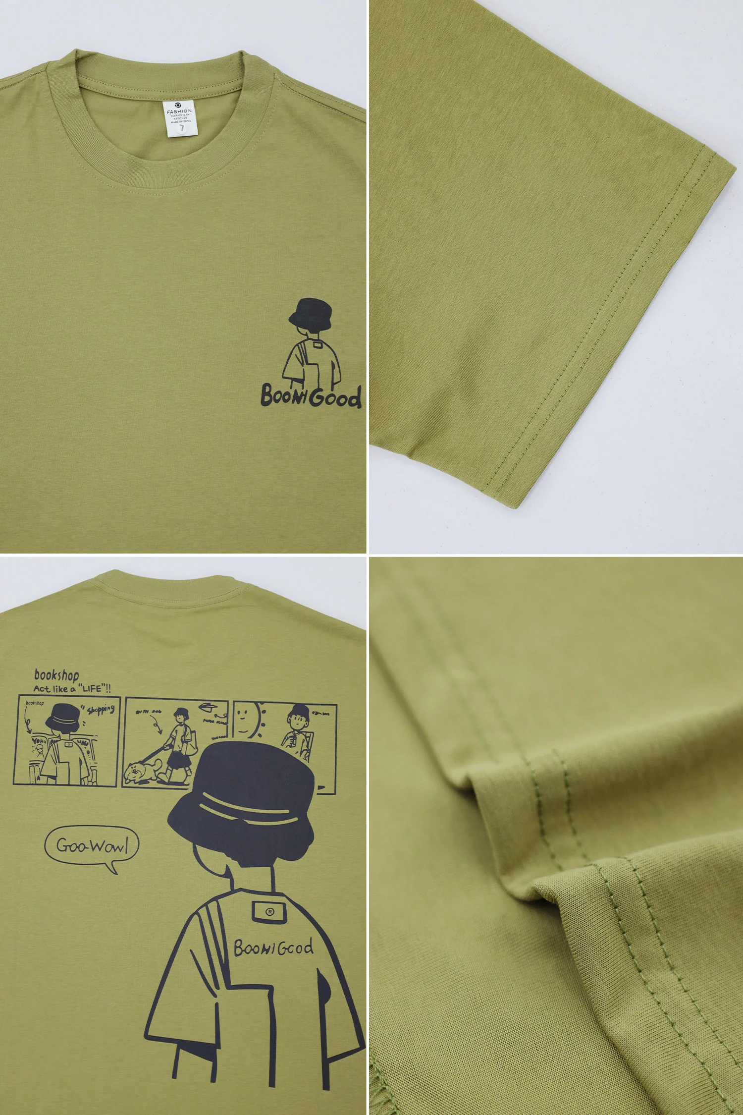 Mens Modern Impact Graphic Tee In Olive - Image 4