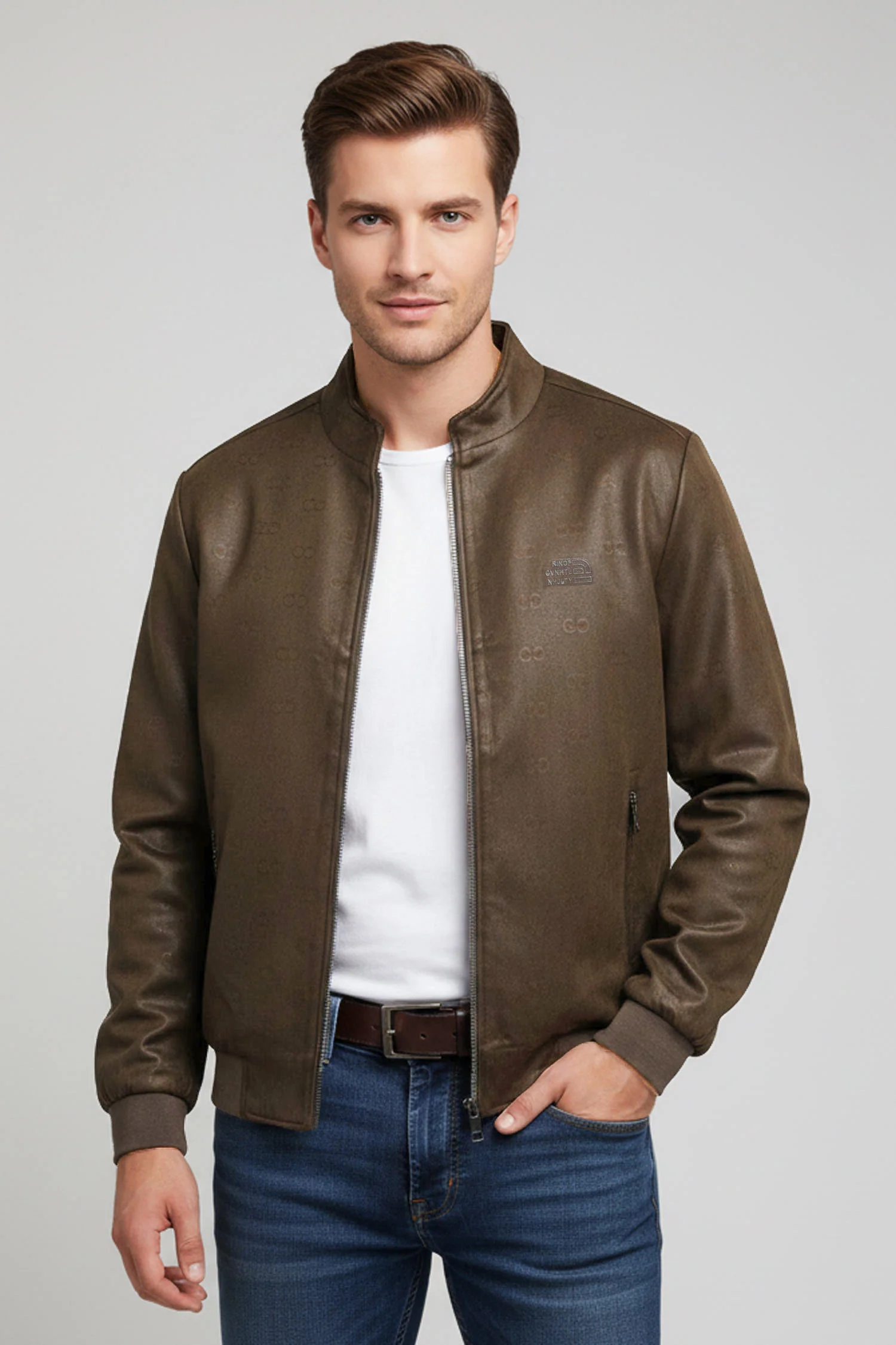 Blouson Bomber Suede Leather Jacket - Image 4
