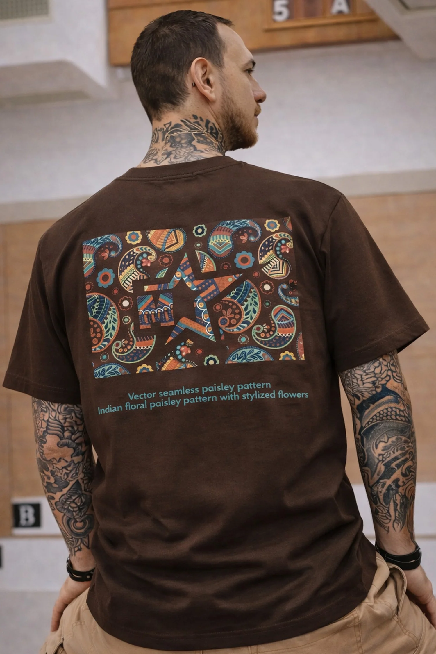 Men's Front "MATOYAN" Typography Round Neck Tee - Image 5