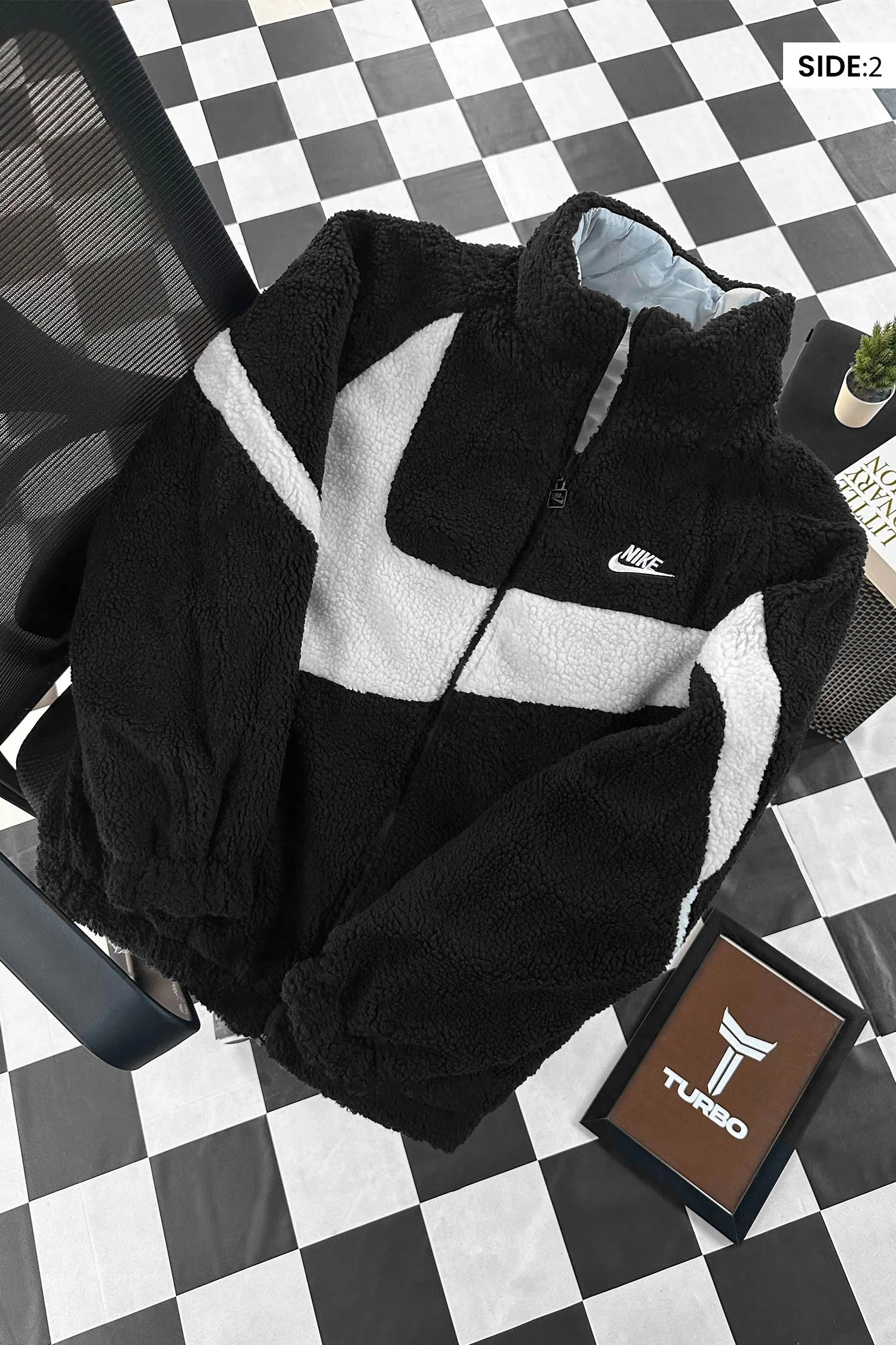 Nke Reversible Double Face Sherpa Imported Puffer Jacket - Image 8