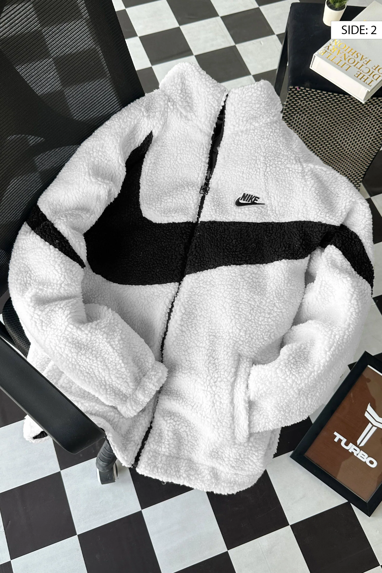 Nke Reversible Double Face Sherpa Imported Puffer Jacket - Image 2