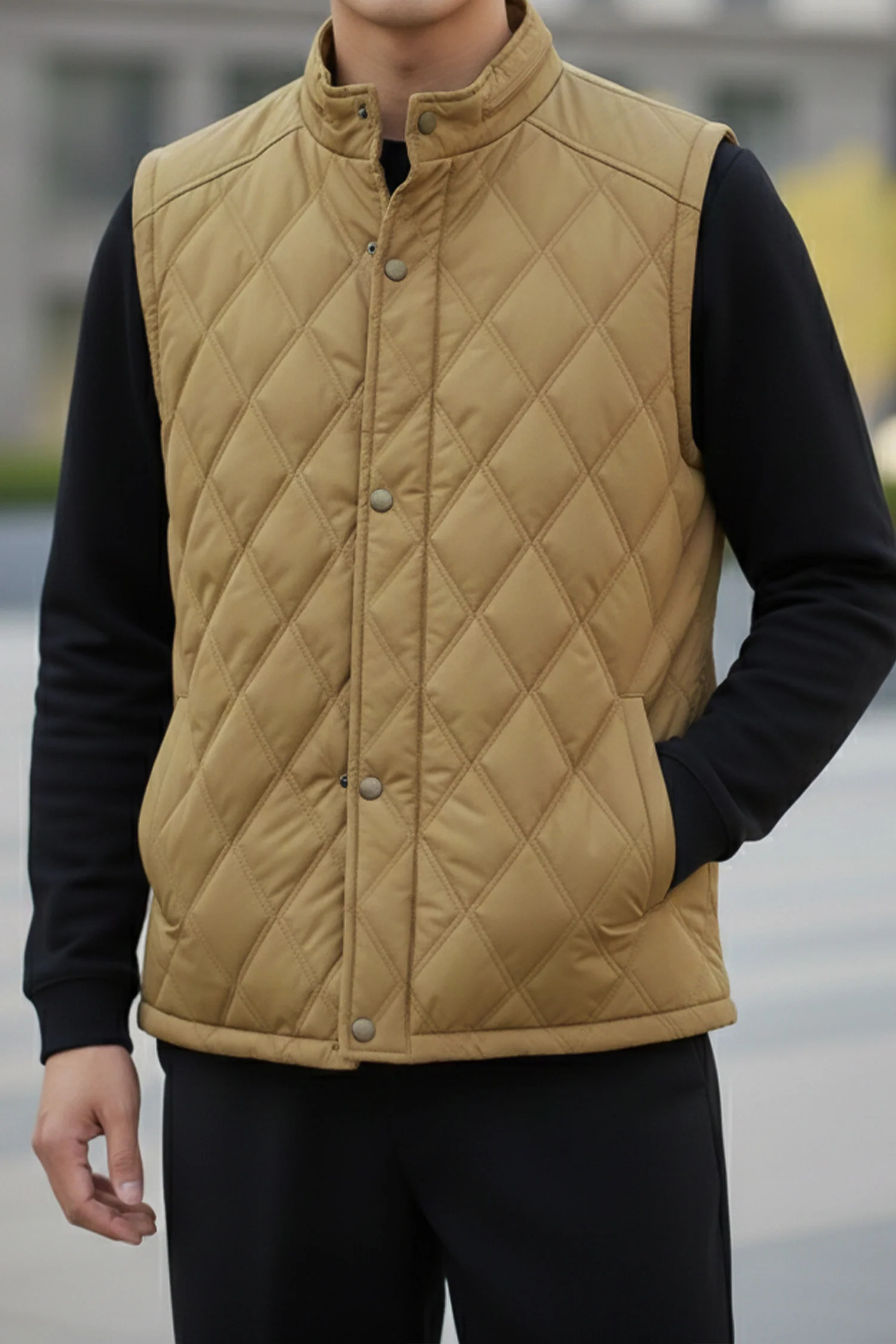 Outpost Makers Quilted Vest Men's Gilet In Camel