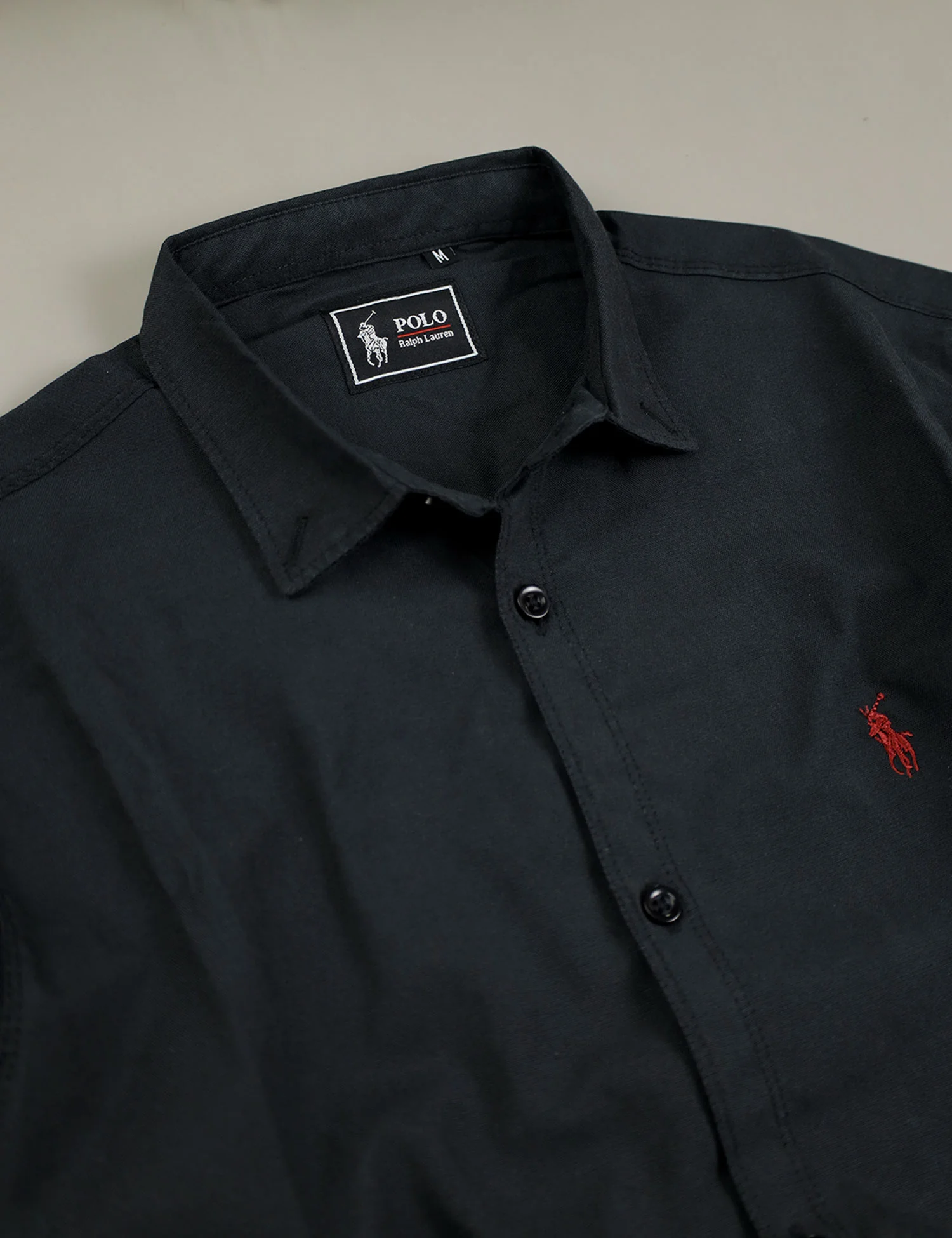 Polo Rph Lren Custom SlimFit Casual Shirt In Black