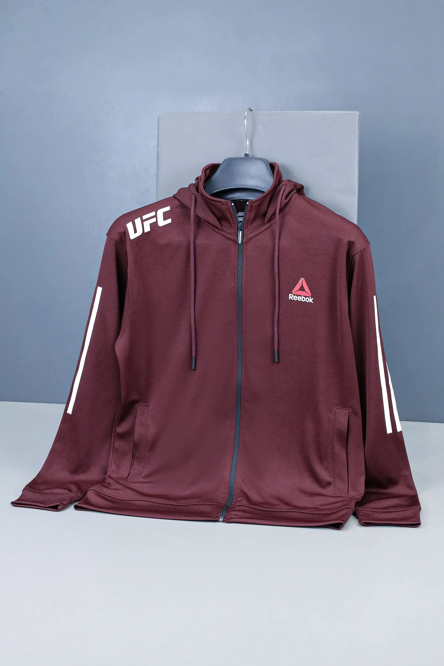Reebk UFC Walkout Training Hood Style Men Zipper Upper - Image 14