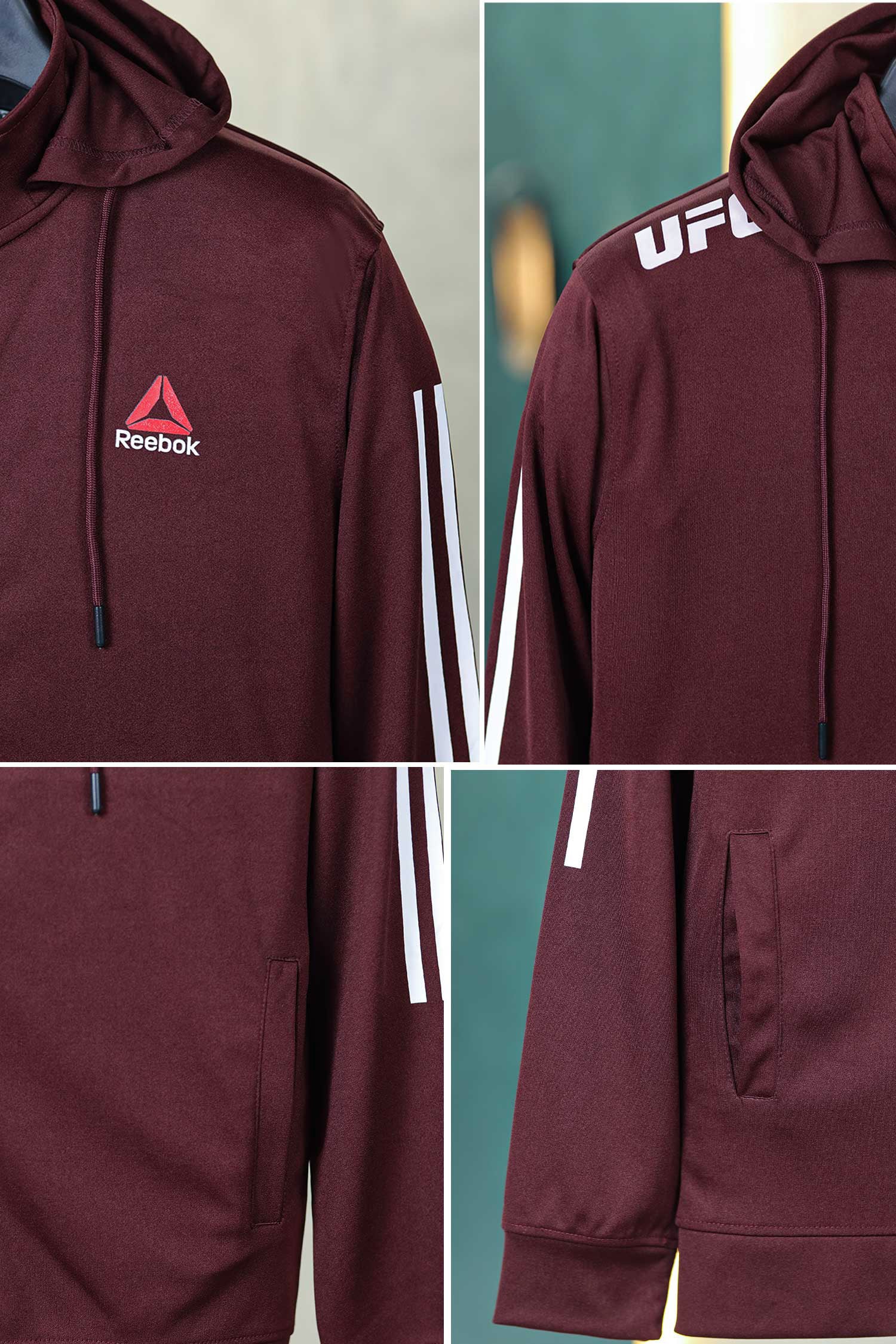 Reebk UFC Walkout Training Hood Style Men Zipper Upper - Image 15