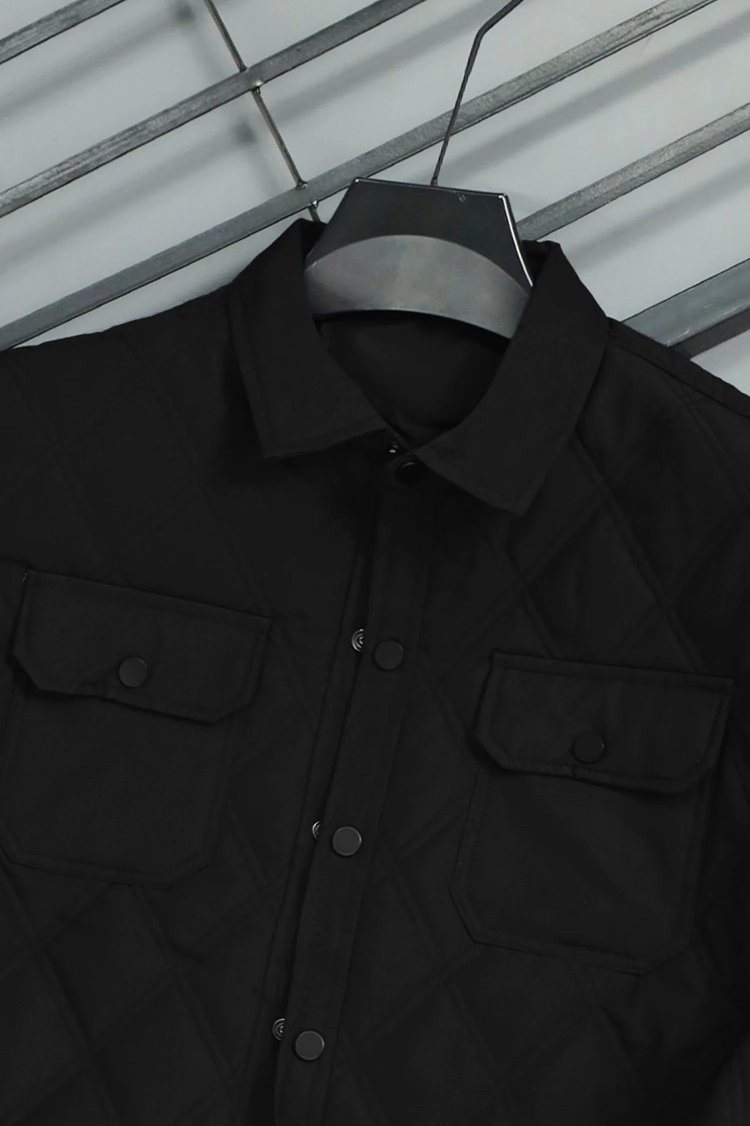 Regular Fit Self Design Imported Light Weight Jacket In Black - Image 3