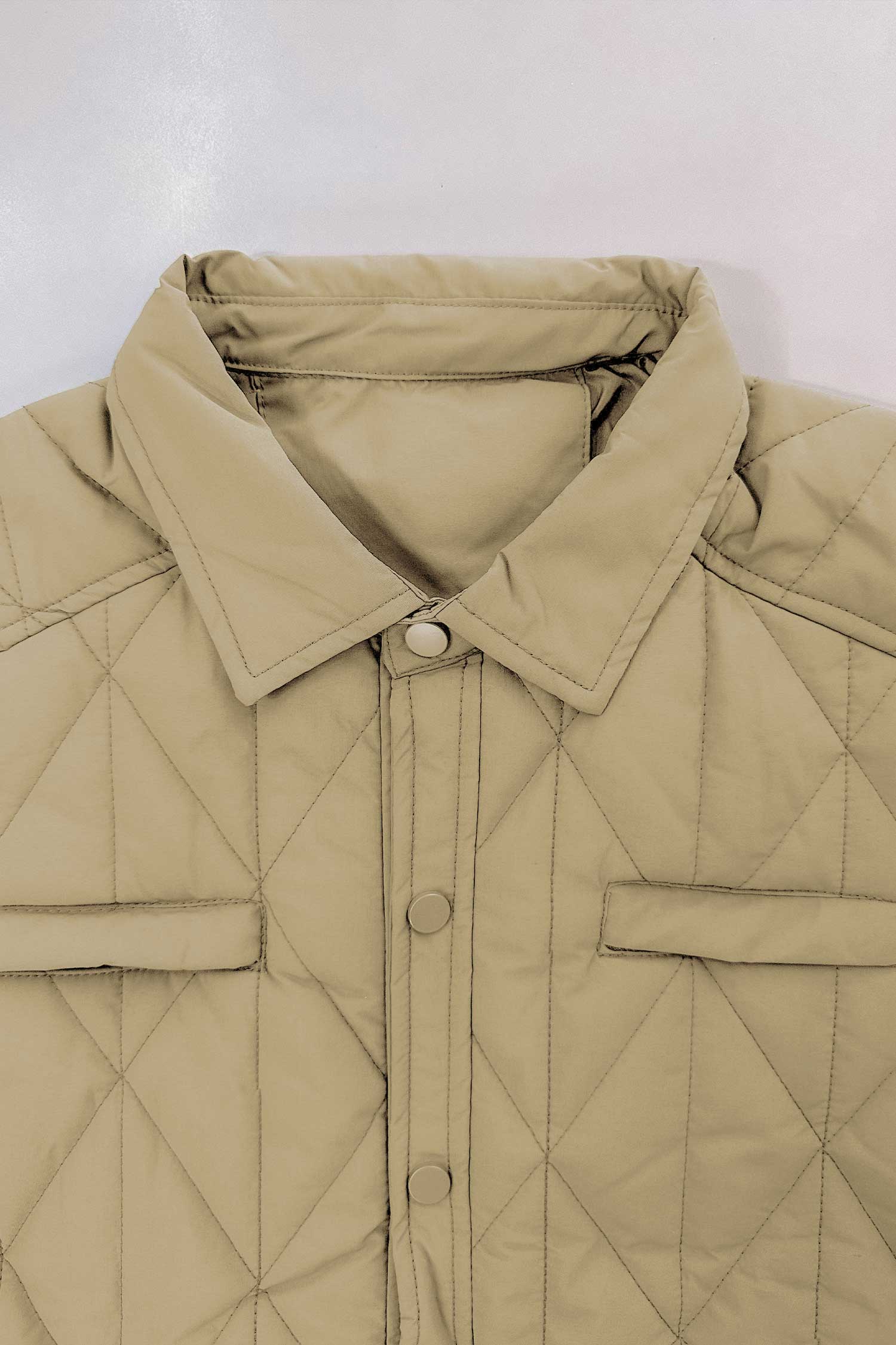 Resistant Diamond Quilted Collar Style Imported Puffer Jacket - Image 6