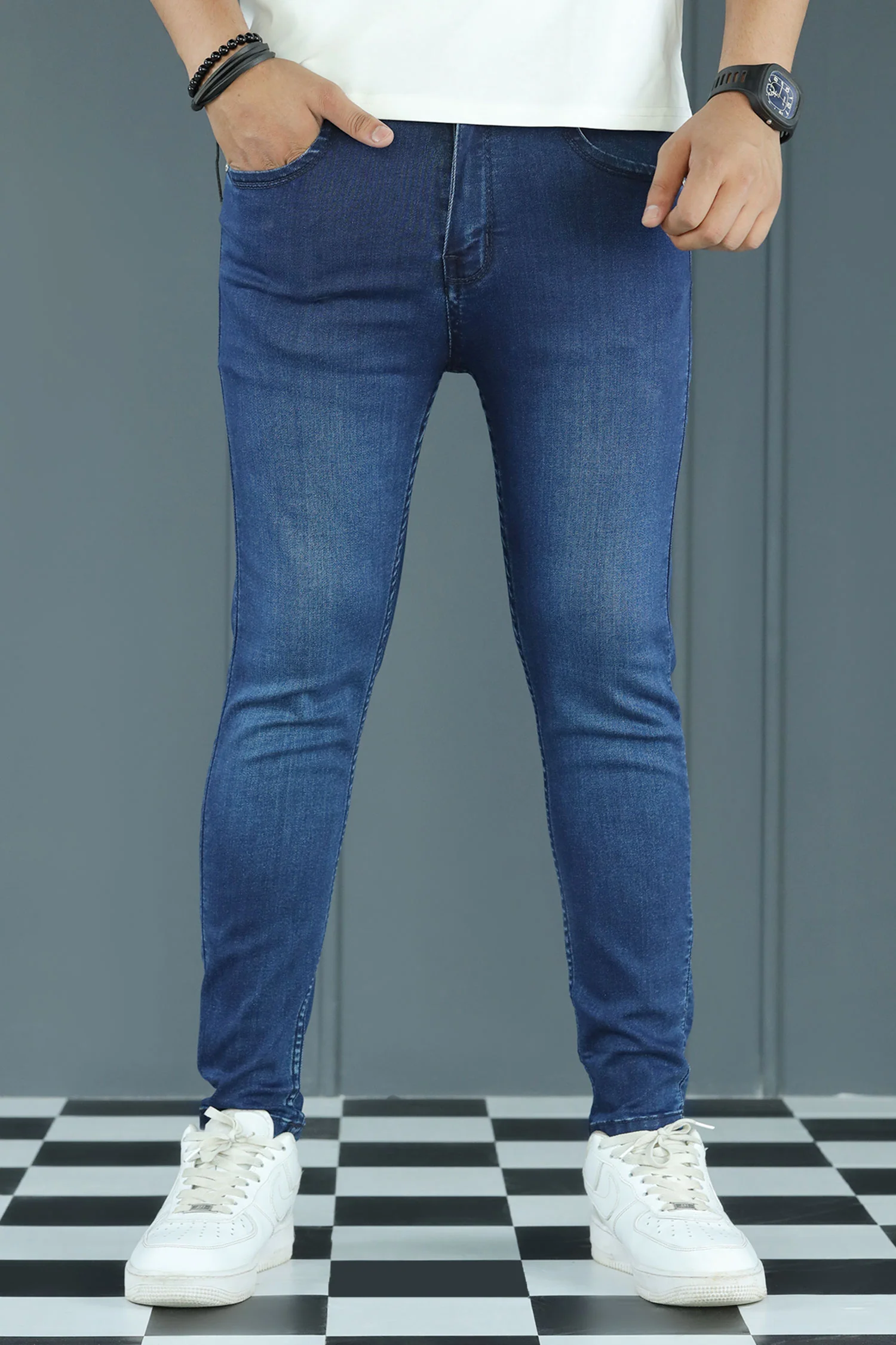 Citywave Edge Turbo Ankle Fit Jeans In Navy Blue - Image 3