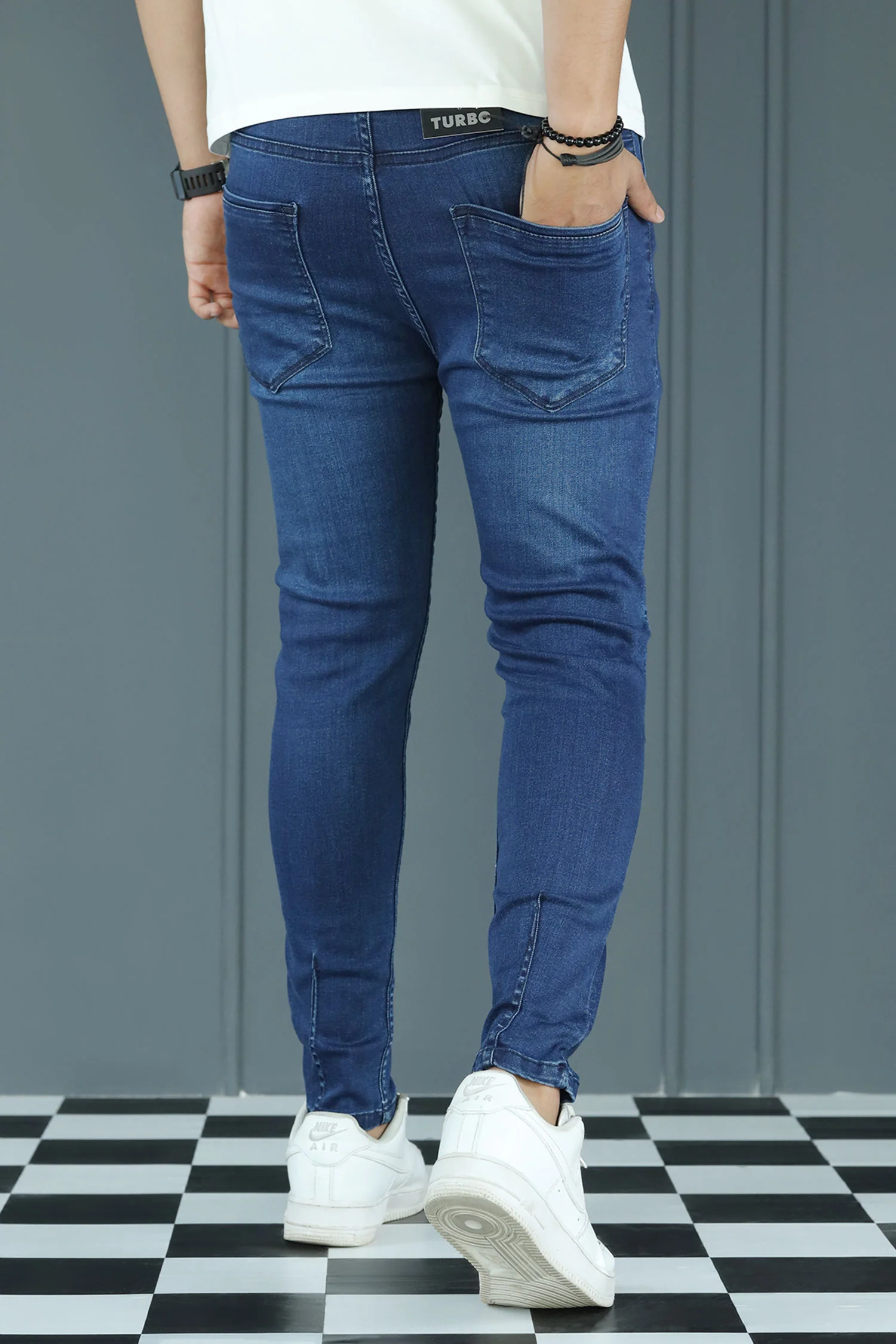 Citywave Edge Turbo Ankle Fit Jeans In Navy Blue - Image 4