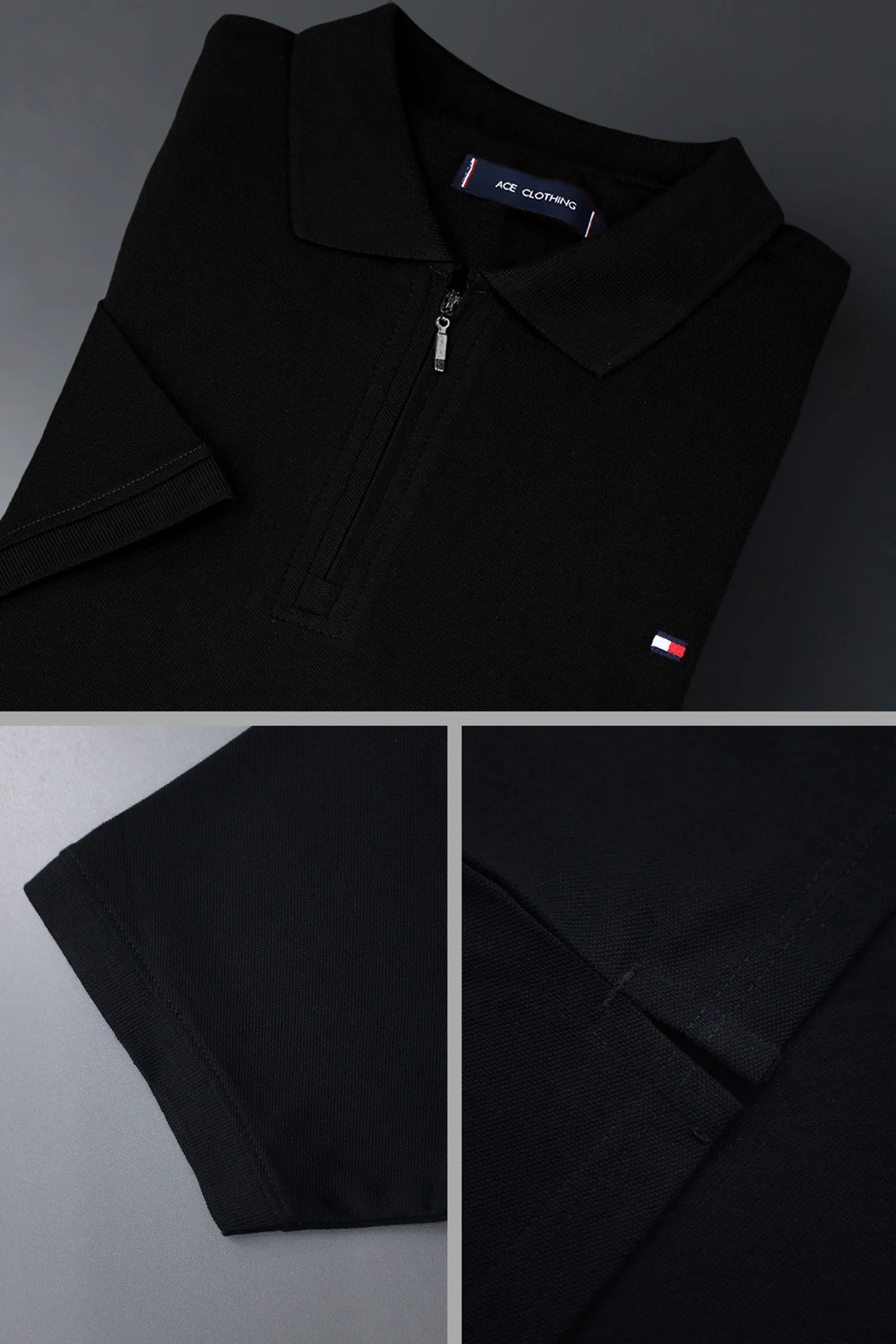 Tmy Essential Zip Style Big Size Polo Shirt - Image 12
