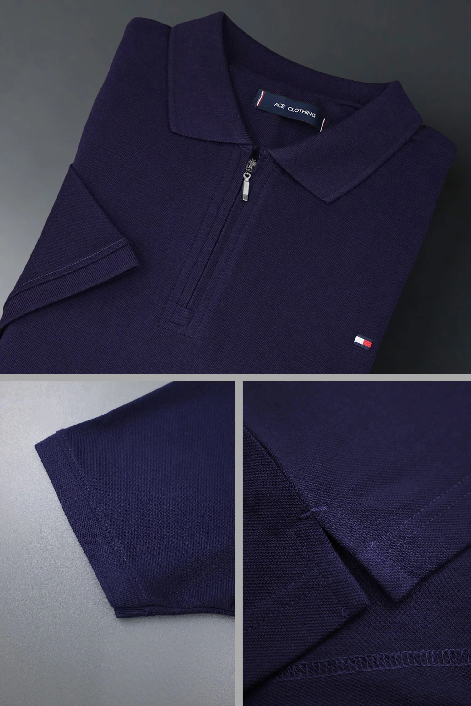Tmy Essential Zip Style Big Size Polo Shirt - Image 9