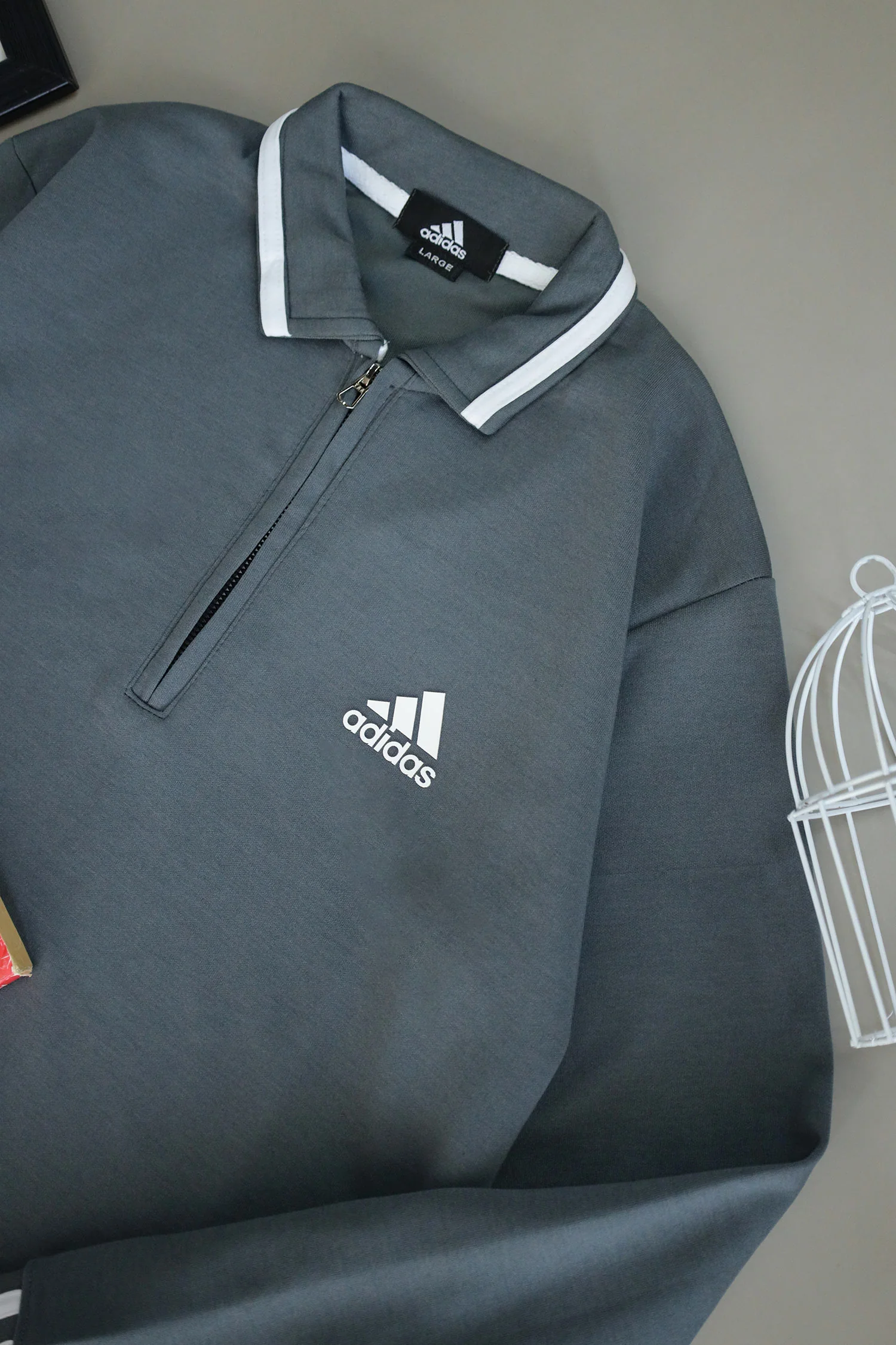 Adds Arm Rib Stripes Imported Men's Sweatshirt - Image 11