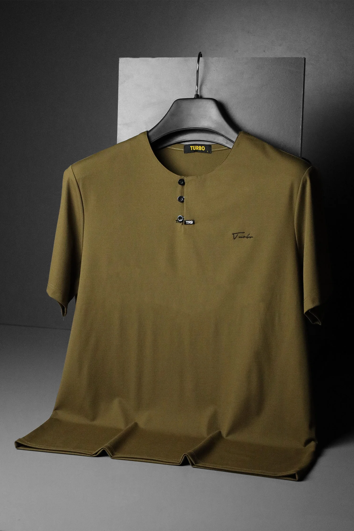 TRB Henley Neck Button Placket Men's Tee - Image 5